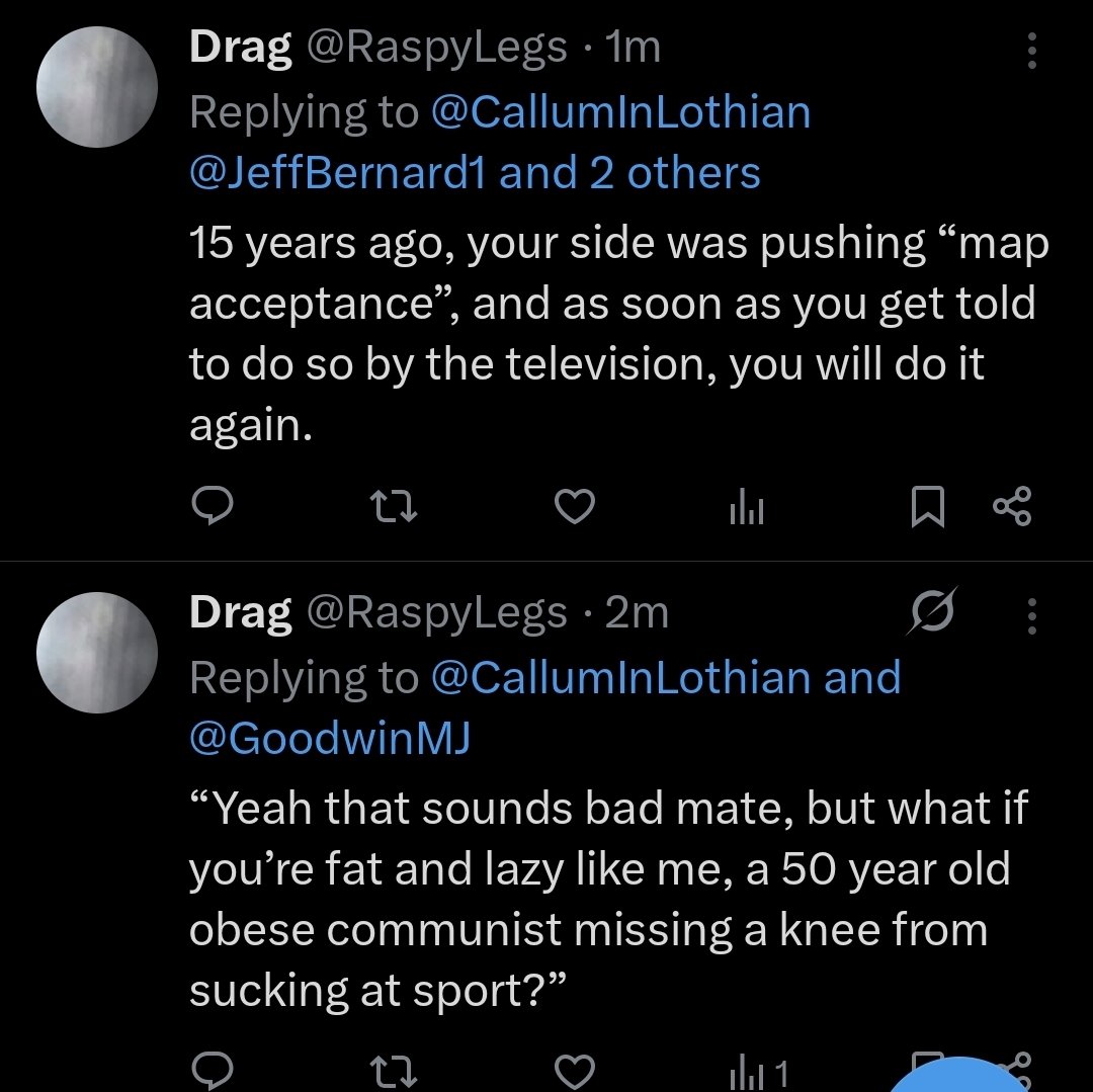 CallumInLothian's tweet photo. @David_warren198 @MyArrse @RaspyLegs I'll just reply here because clearly you're not a full shilling

If Big old cal from birkenhead laughing at kirkinator upsets you this much, id consider getting some help. This level of obsession isn't healthy 

Hope you can overcome this. Love, Callum 💙 https://t.co/4uaLvBhrWF