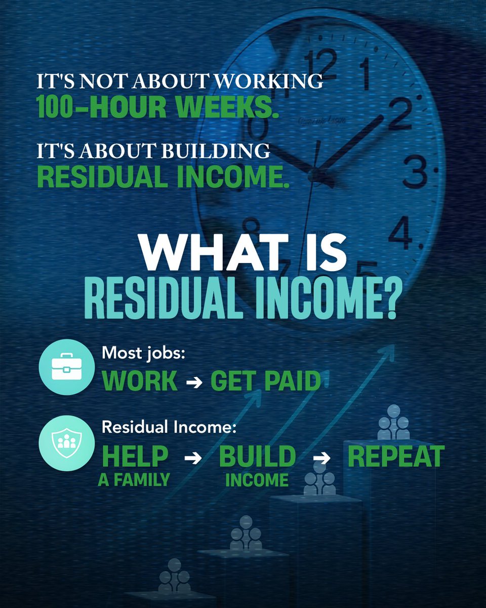Giddens_Org's tweet photo. Six figure earners aren't born, they're built. 💯

Ready to learn how it works? Drop "RESIDUAL" below. 👇

#GiddensOrganization #GlobeLife #MakeTomorrowBetter #ResidualIncome #FinancialFreedom #SalesCareer #Leadership #Opportunity #GrowthMindset #IncomeGrowth https://t.co/m8v0hmvEdi