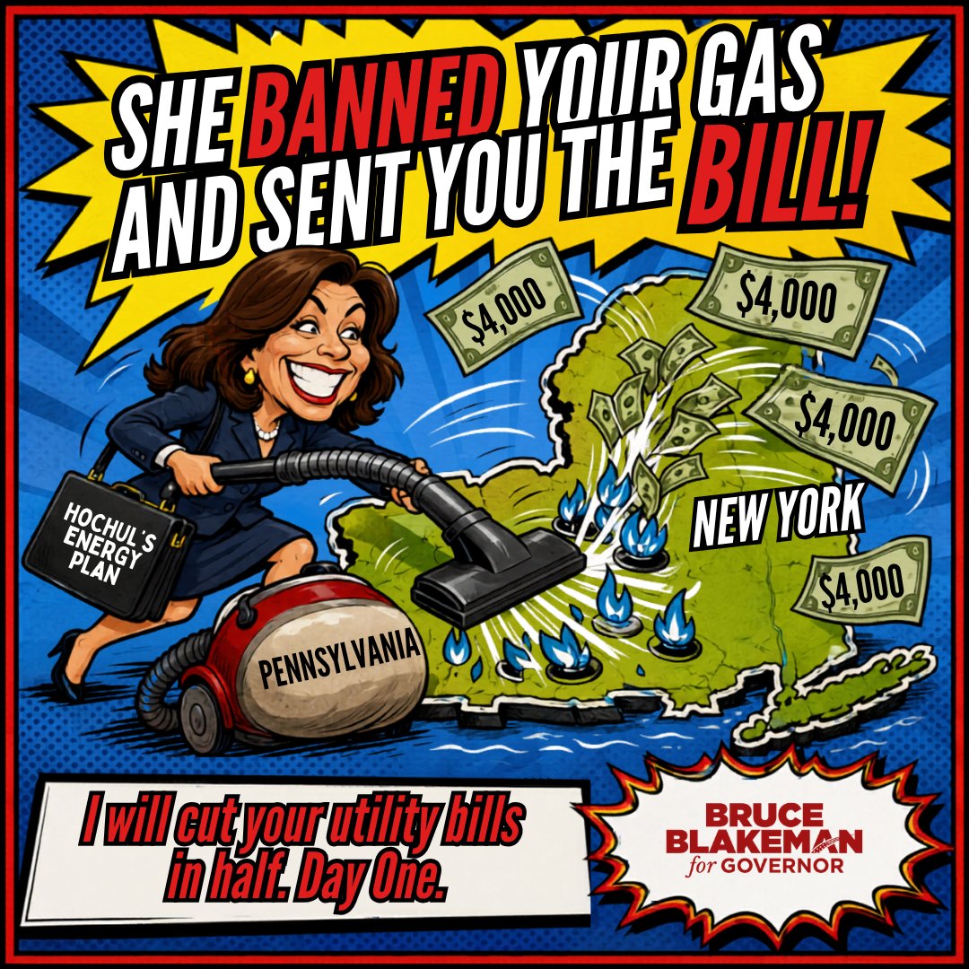 NassauExec's tweet photo. You’re paying more for electricity because of Kathy Hochul.
We have the energy right here in New York.

Instead of using it, Hochul forces families to pay more every month while sending billions of dollars out of state.

I will change this on day One. https://t.co/K0gJJsdcJI