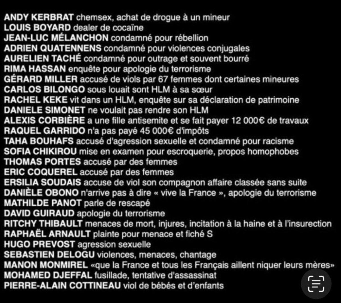 Lpdmcom's tweet photo. @Pygz1 @CordierAlice2 Toujours moins que toi. Toi, tu soutiens les criminels. "Liste non exhaustive" https://t.co/WuK5iAE2WV