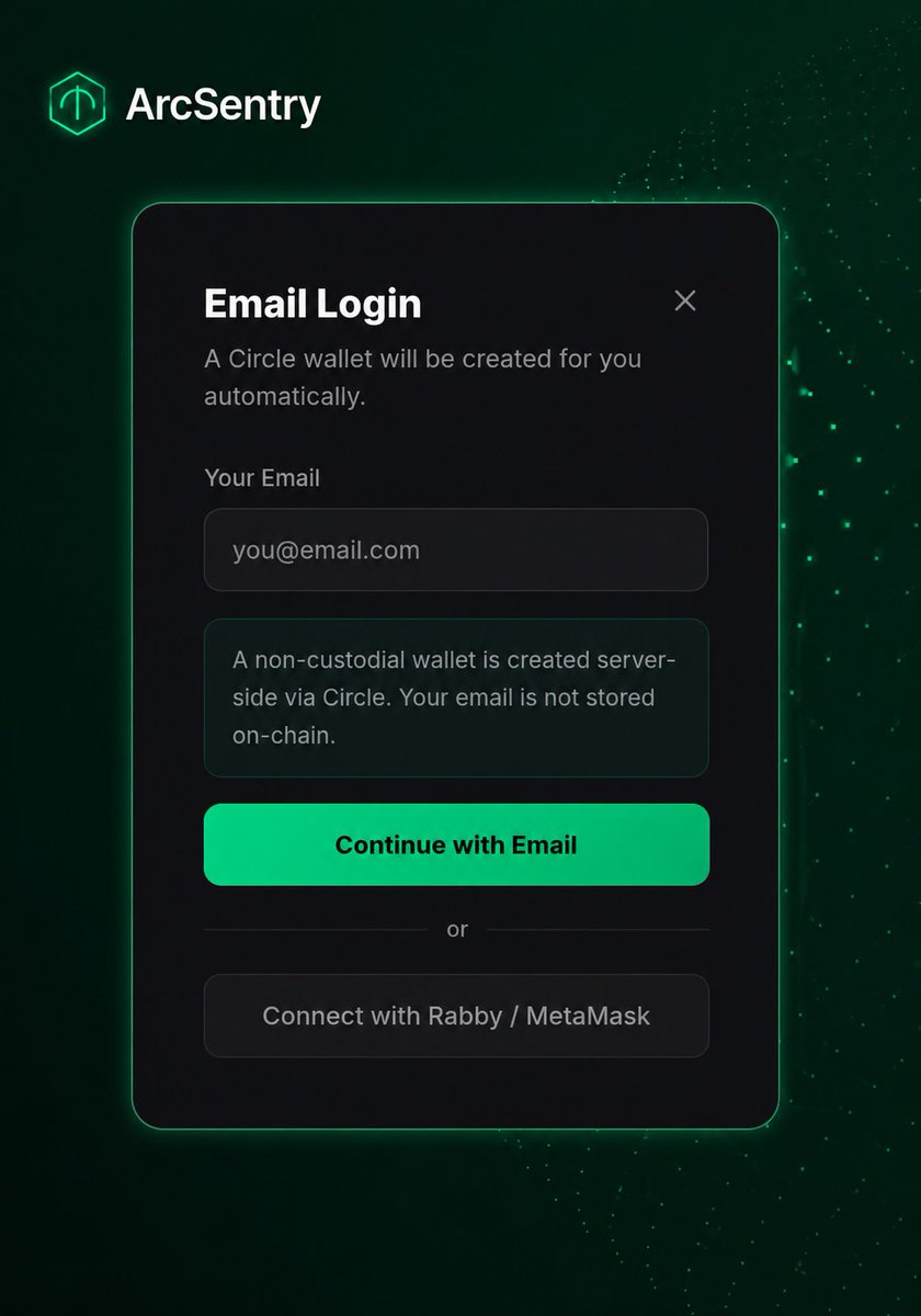 onc_rudyy's tweet photo. • @arcsentryxyz just shipped a major upgrade cycle.

I shipped a full rebuild across product, protocol and experience.

What changed:

• Smart contract v2 with autonomous timeout settlement
• Circle Wallet integration for instant onboarding
• Complete UI/UX redesign
• Live vault timeline + real-time activity system
• New docs system
• Stronger vault security rules across expiry, disputes, and timeouts

ArcSentry is evolving into a self-settling system for trustless coordination.

Next phase: performance, scale, and deeper Arc Network integrations.

Check it out: https://t.co/UjBwfKs1gY 

@0xmikef @silencexlm @bobbilee