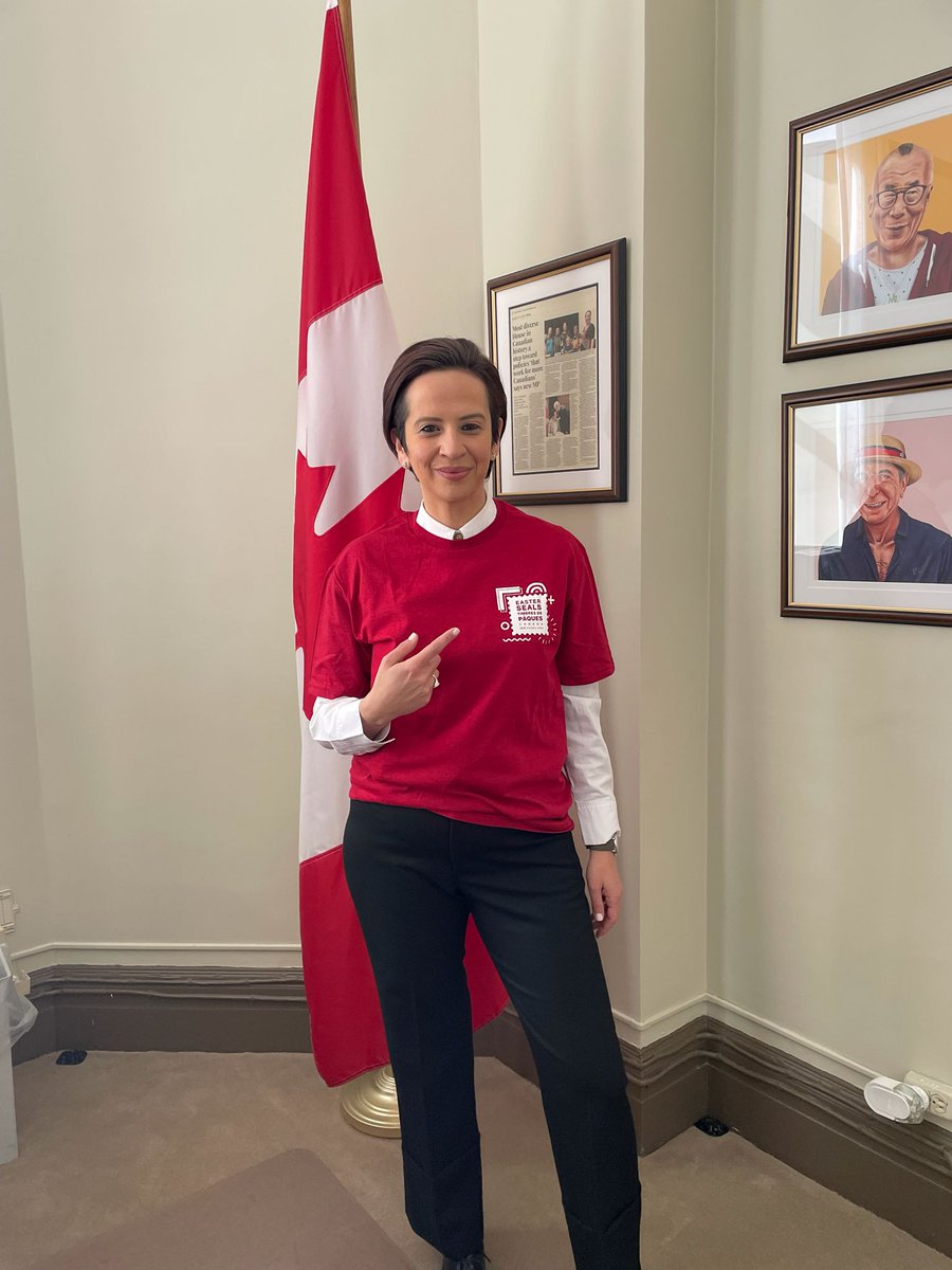 EasterSeals's tweet photo. Thank you Deputy Leader of the Opposition Melissa Lantsman, MP @MelissaLantsman for raising awareness for accessibility and inclusion, and participating on #RedShirtDay. https://t.co/guzVHoMEgX