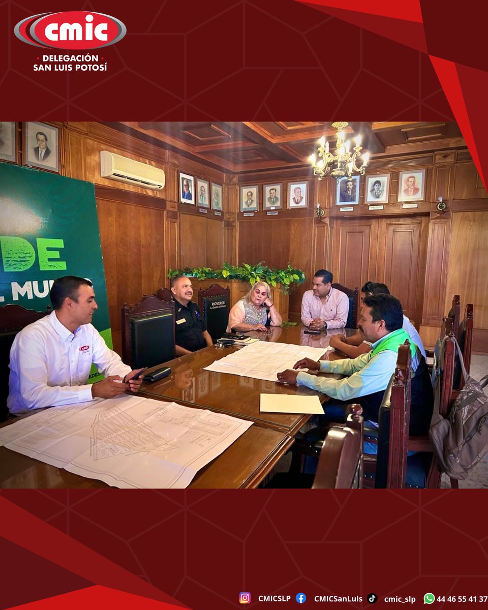 SLPCMIC's tweet photo. Con el propósito de fortalecer la coordinación entre los involucrados en el desarrollo de nuestras ciudades, la CMIC San Luis Potosí participó en la reunión de Mesa Colegiada del Departamento de Desarrollo Urbano del Municipio de Rioverde.

Durante este encuentro se abordaron https://t.co/zxOZIA3BGQ