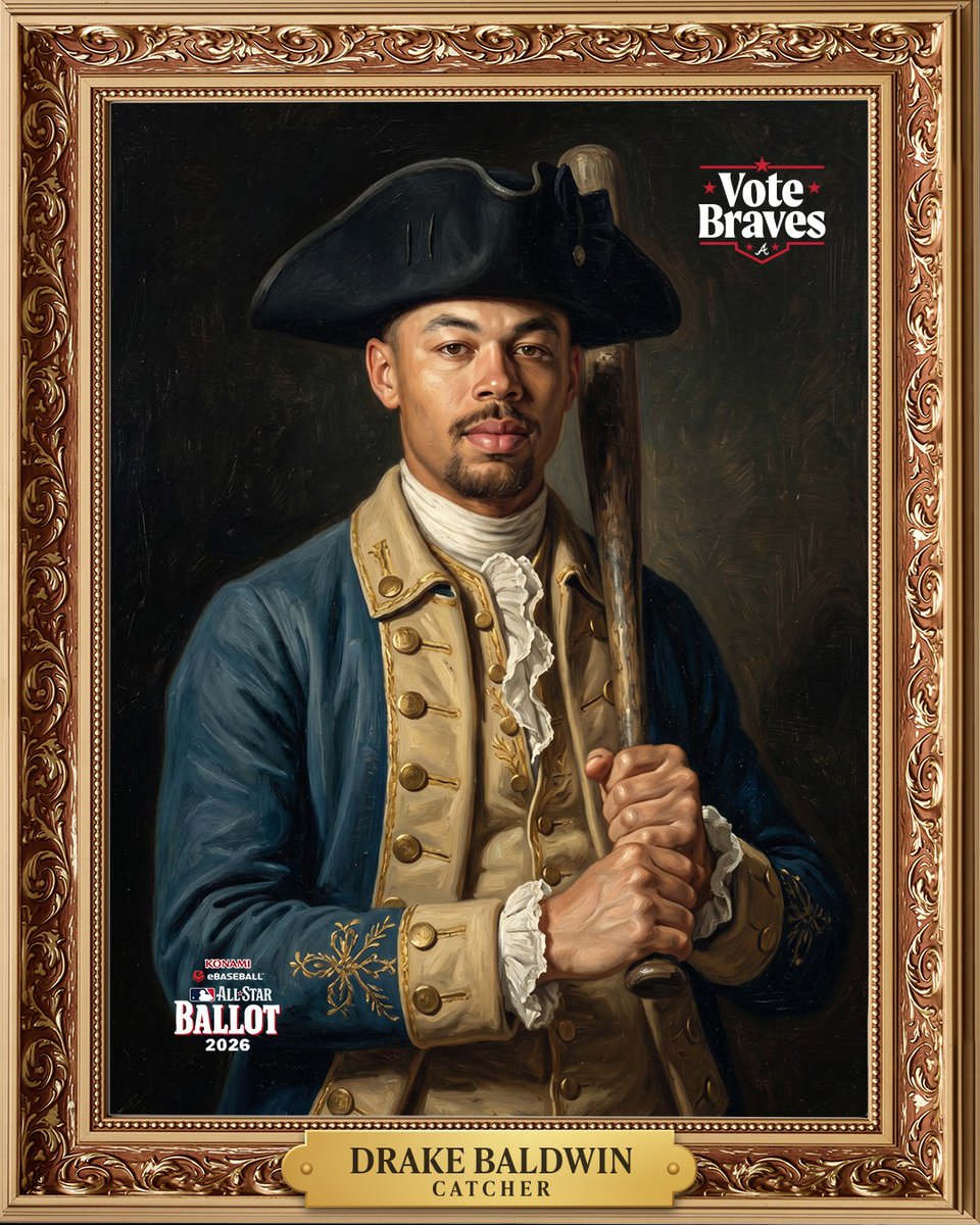 Braves's tweet photo. Send your Braves to Philly! Vote Braves as your favorite team on the 2026 KONAMI eBaseball™ MLB All-Star Ballot for 20% off tickets!