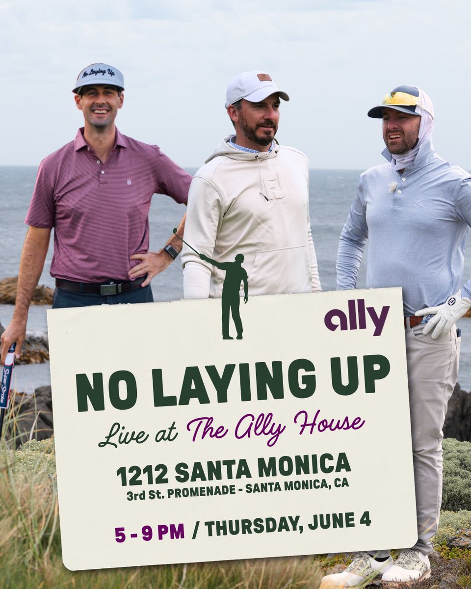 NoLayingUp's tweet photo. Come hang with us tomorrow night at the @Ally House in Santa Monica. We’ll be there from 5–9 PM at 1212 Santa Monica alongside a great crew of fans, creators and partners. 

The Ally House is about extending the energy and power of the U.S. Women’s Open beyond the golf course. This should be a really fun night. Come by, say hello, grab a drink, and settle into the atmosphere as the week gets rolling. 

Register for your spot at https://t.co/4YaVujeuPG