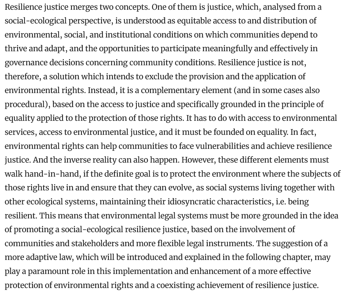 DanielPAldrich's tweet photo. New #chapter from Tiago de Melo Cartaxo: Environmental Rights for Resilience Justice
TL;DR: goal is to protect the environment where the subjects of those rights live in and ensure that they can evolve, as social systems holding resilience to shocks
https://t.co/bFETtamCz0 https://t.co/vkVoItm3re