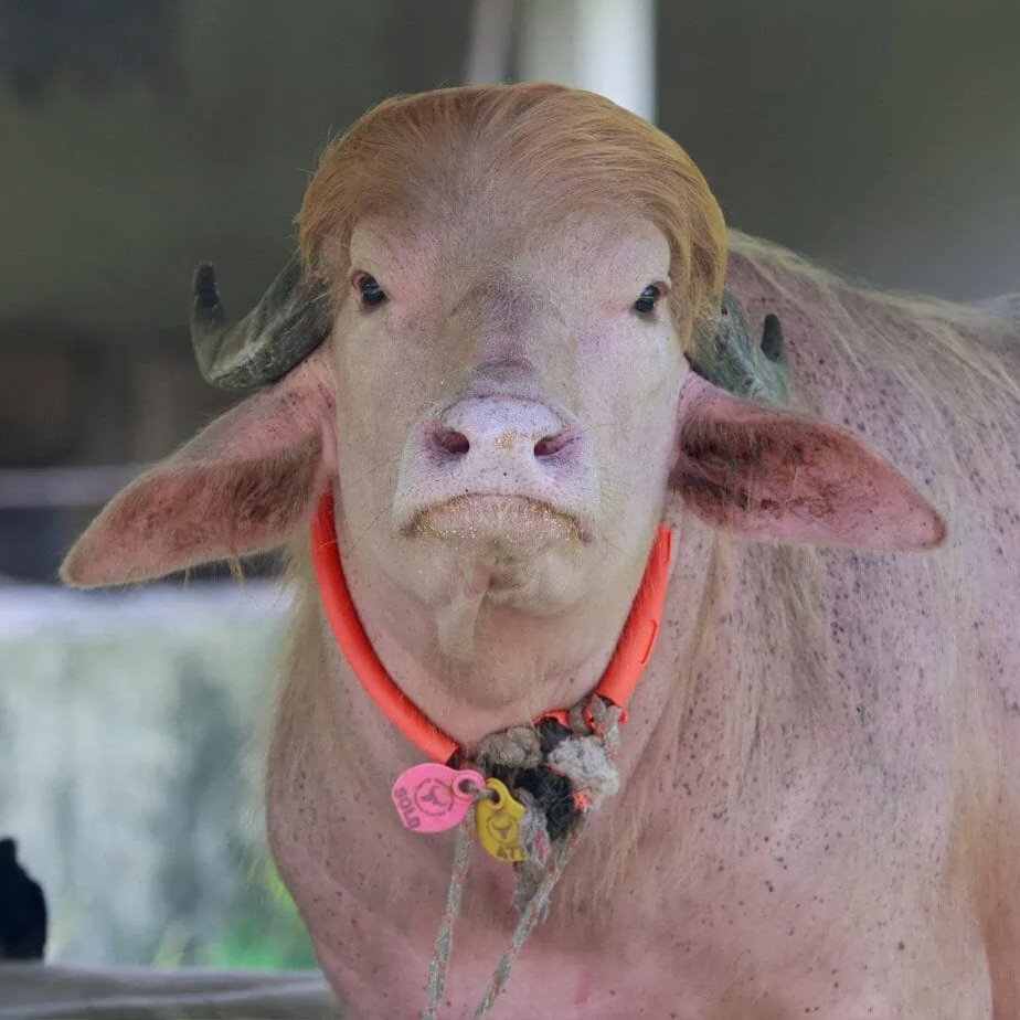 AMAZlNGNATURE's tweet photo. A rare albino buffalo named after Donald Trump is drawing huge crowds in Bangladesh

Its distinctive golden-blond hair earned it the nickname. After going viral, the buffalo was spared from slaughter and relocated to the national zoo, where it now attracts large crowds https://t.co/r3yuMv5HSB