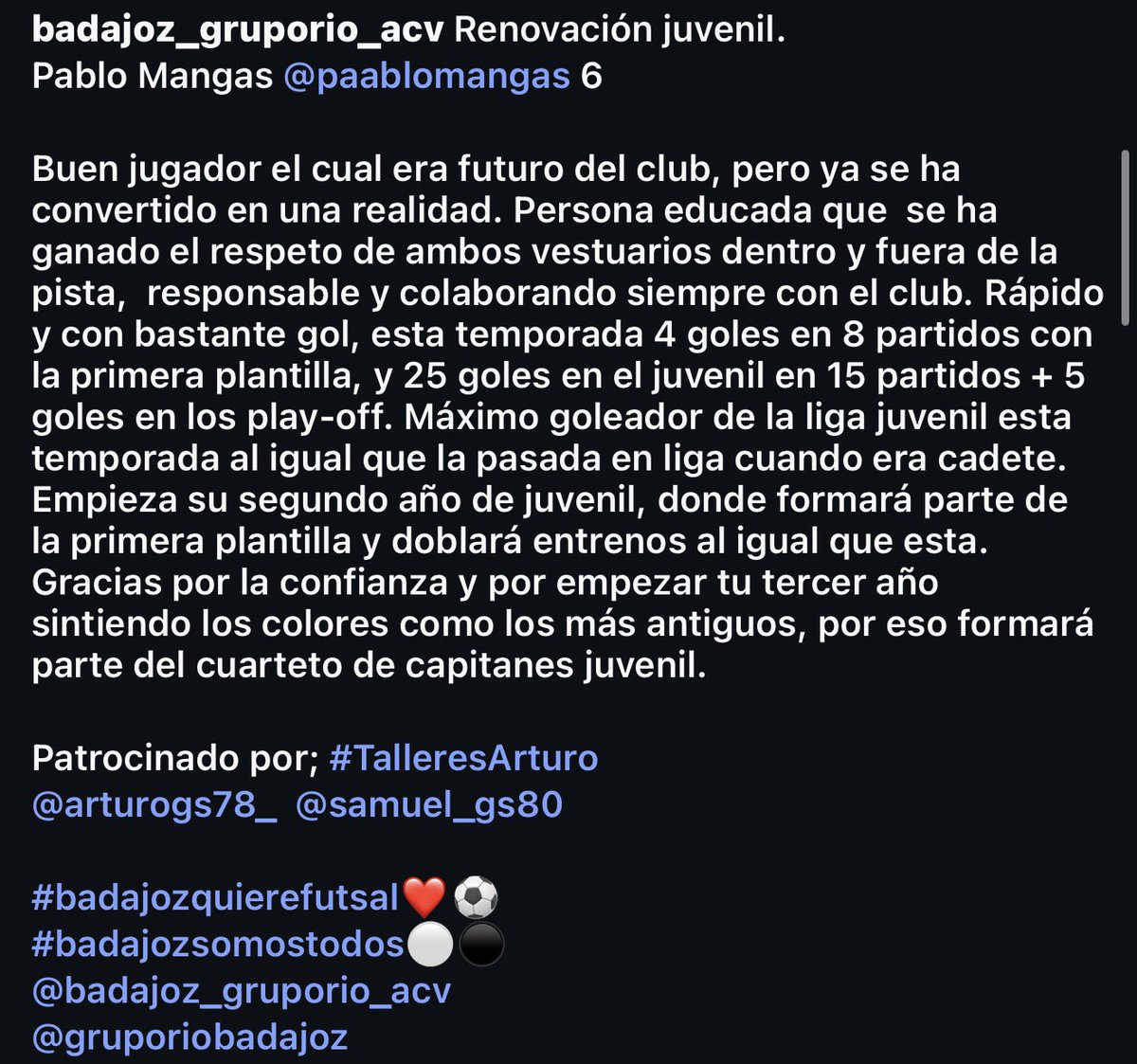 AscVida's tweet photo. Renovación juvenil; Pablo Mangas 6 https://t.co/psSUnjERIM