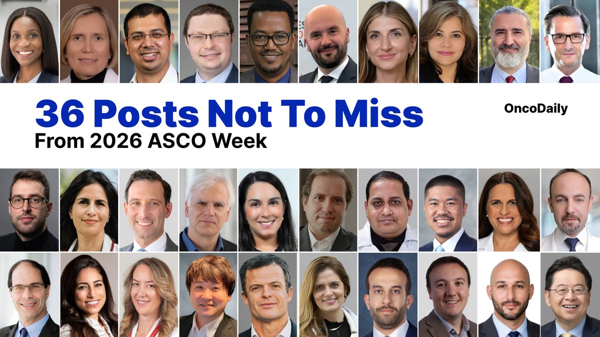 oncodaily's tweet photo. 36 Posts Not To Miss From 2026 ASCO Week

The ASCO 2026 Annual Meeting in Chicago has officially come to an end, leaving the oncology community with a massive wave of new data, practice-changing updates, and a clearer plan for patient care worldwide. From the remarkable survival results shared during the Sunday Plenary sessions to critical discussions on safely reducing treatment intensity, this year’s meeting showed that cancer care is advancing rapidly.

As clinicians and researchers head home to process these updates and apply them to daily practice, here is a comprehensive look back at the main trials, major tumor tracks, and standout moments that defined this important week.

https://t.co/7mO6ElXnKD

#OncoDaily #ASCO26