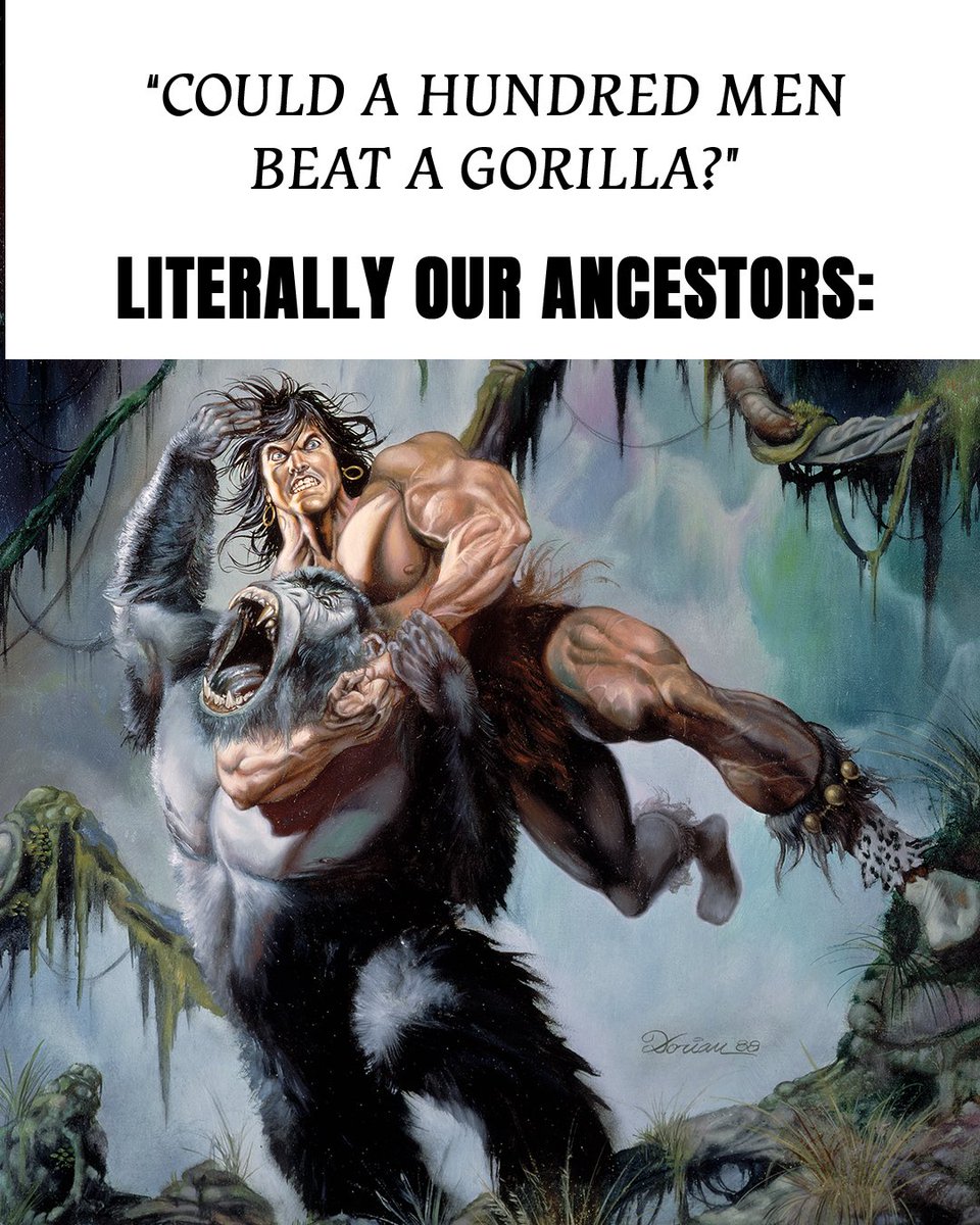 conanbycrom's tweet photo. Conan the Barbarian strength is in your DNA 💪 🦍 

#conanthebarbarian #motivation #workout #nature #primal https://t.co/MH7BrakA7t