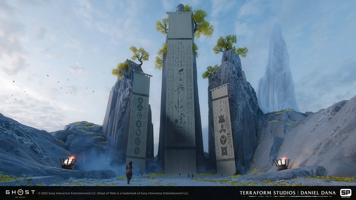 terraformart's tweet photo. These images depict the Multiplayer Lobby for #GhostofYōtei’s RAID Mode. Working from references provided by the Sucker Punch team, we enhanced the scenes with #digitalpainting

#ConceptArtists: Daniel Dana &amp; Andrej Rempel

Art Director: Dan Fadness

Creative Director: @fmacmanus https://t.co/yHmfOnLR1P