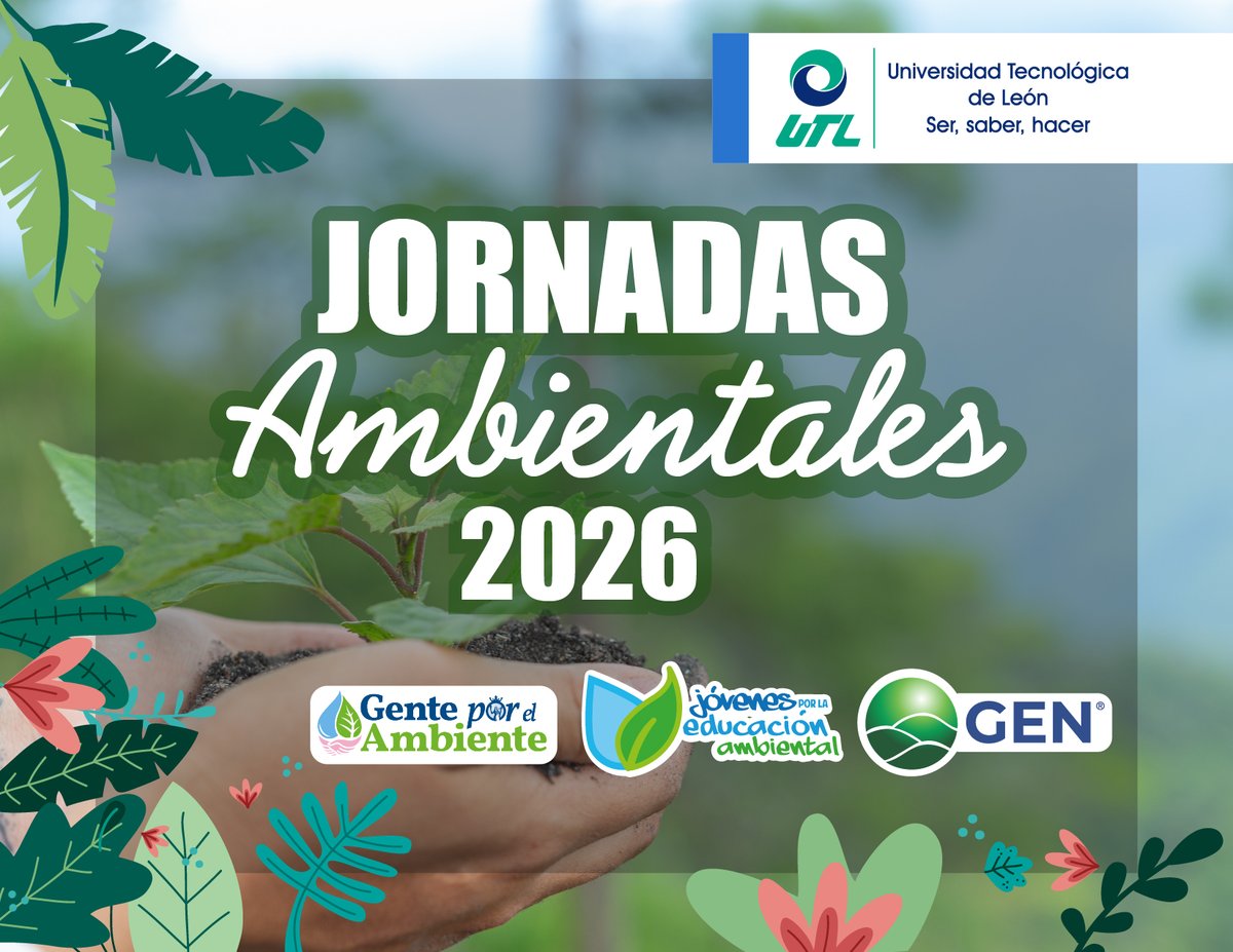 UTLmex's tweet photo. 🌿♻️ ¡Las Jornadas Ambientales 2026 ! 🌎
Prepárate para vivir actividades, conferencias y experiencias enfocadas en el cuidado del medio ambiente y la construcción de un futuro más sostenible. 🌱💚

📲 Consulta el programa completo y no te pierdas ninguna actividad. https://t.co/baP0hz2FGH