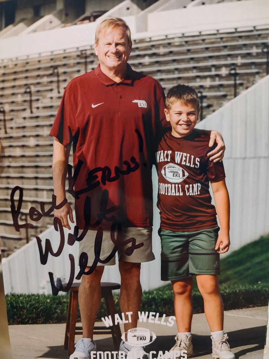 CoachGregRyan's tweet photo. Let's Go!!!!  This one is a framer!  Full Circle with @EKUWWells  and my oldest at @WaltWellsCamps https://t.co/EFkCT6Rocu
