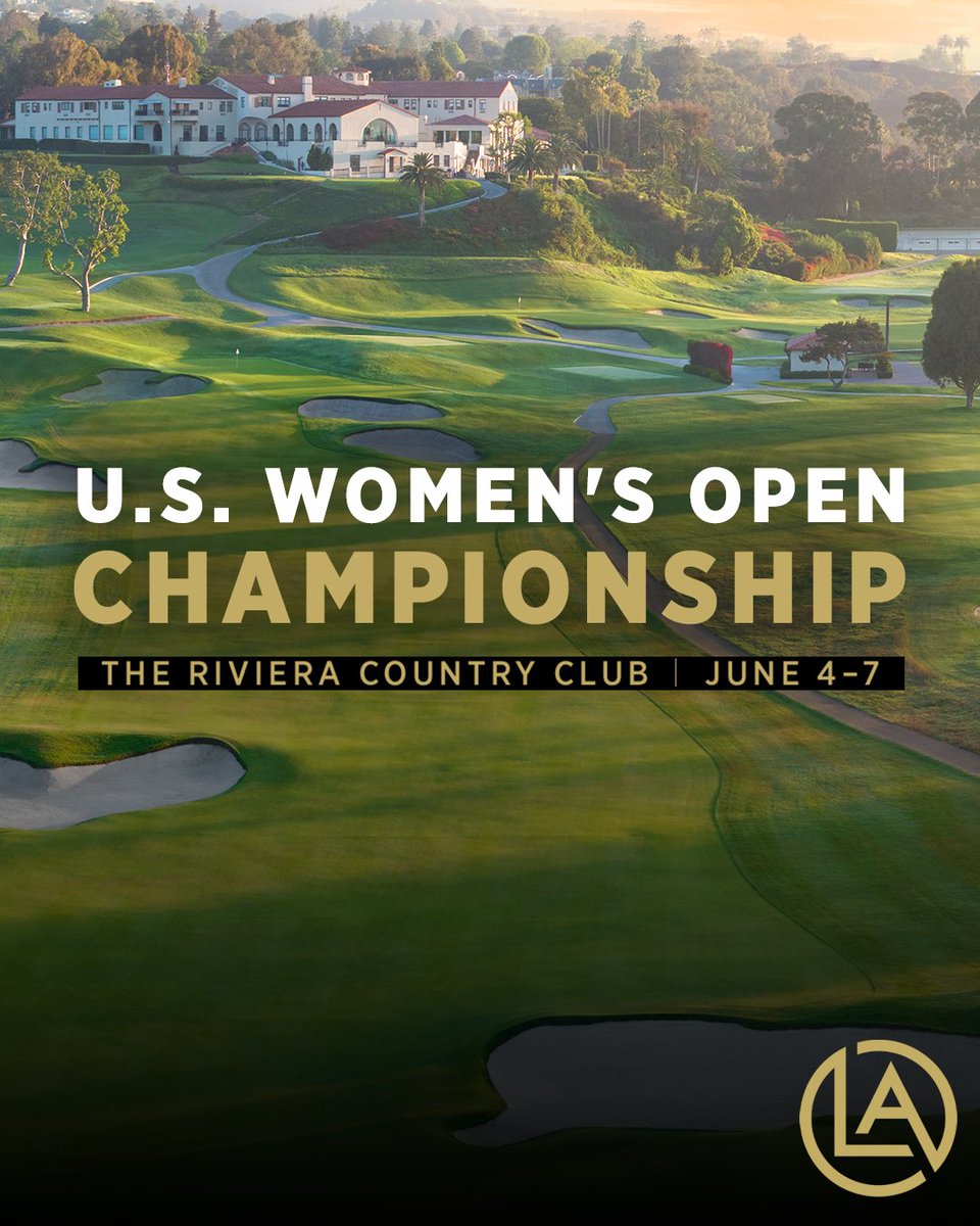 LASEC's tweet photo. The Women’s U.S. Open makes its debut at The Riviera Country Club this week! 
 
We look forward to watching the world's best golfers compete on the legendary Riviera Country Club course June 4–7. 
 
Best of luck to all the athletes as they battle for the 81st U.S. Women's Open Championship! 
 
#USWomensOpen