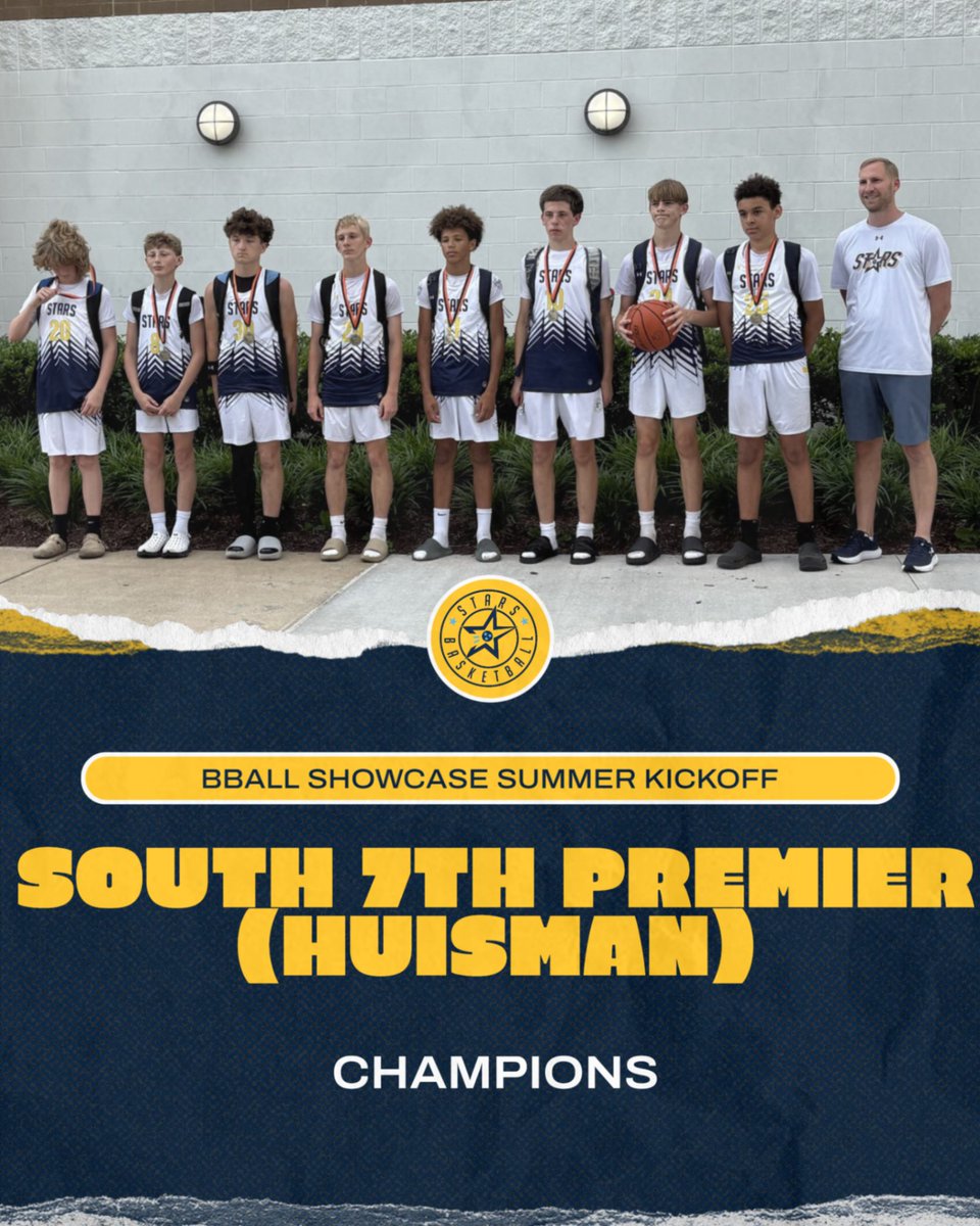 StarsBballClub's tweet photo. Two in a row for Coach Alex Huisman and the SOUTH 7th Boys Premier team! 

Finishing 5-0, this group continued their winning ways on the court. 

Great job, Guys! https://t.co/cEUnFCvj8Q
