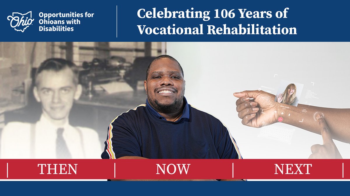 OhioOOD's tweet photo. Yesterday was the 106th anniversary of the Vocational Rehabilitation (VR) program. ❤️

Since 1920, VR services have helped people with disabilities pursue employment. Ohio Senator Simeon D. Fess helped make this groundbreaking work possible. https://t.co/I2bZzRejyz