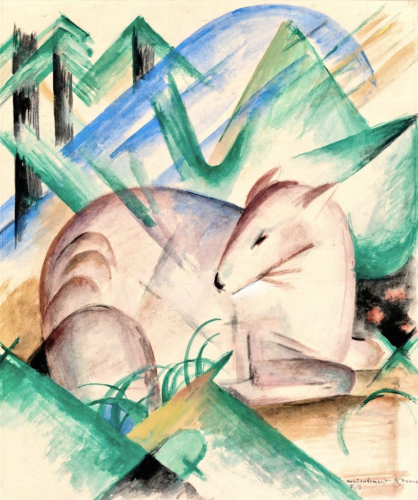 arealmofwonder's tweet photo. “We become what we love and who we love shapes what we become.”
     ~ St. Clare of Assisi

A Red Deer (1913)
   🎨 Franz Marc https://t.co/041vuOlk4X