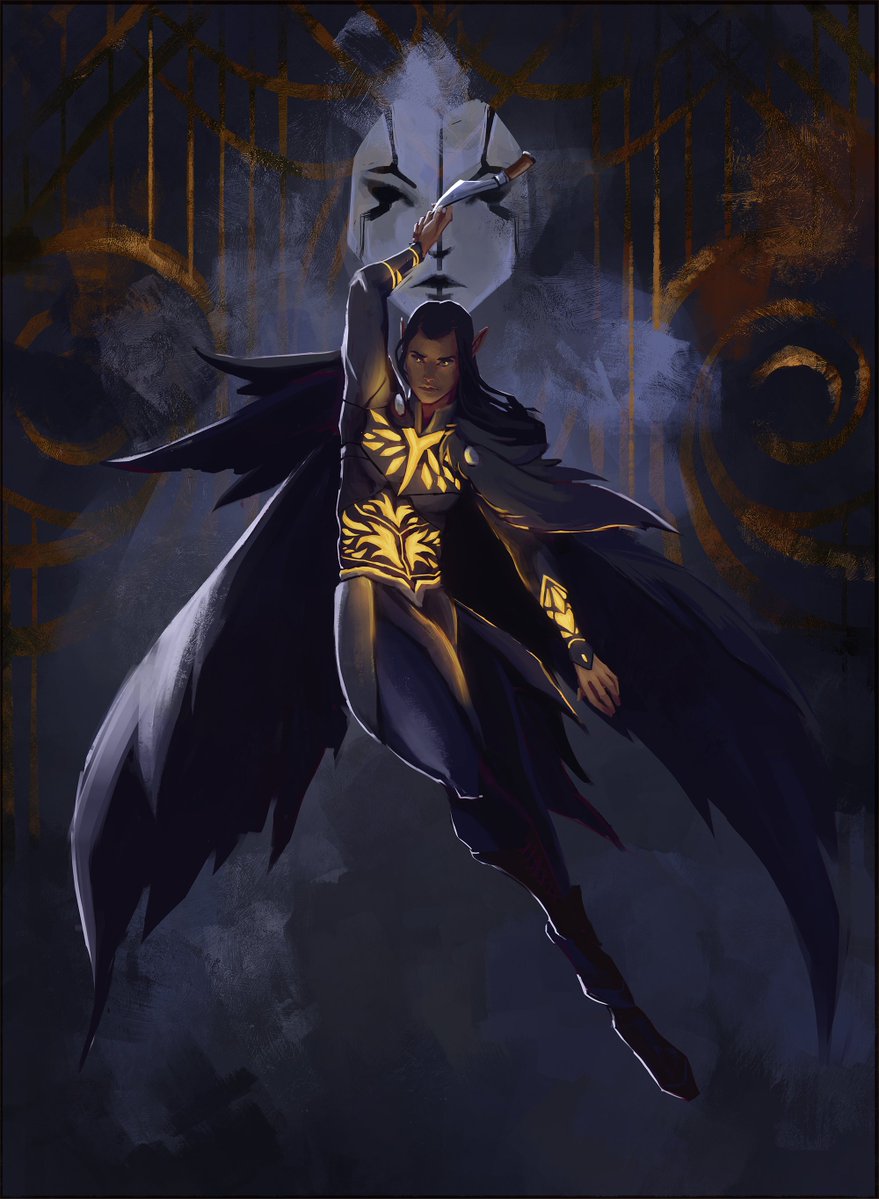 blue13beast's tweet photo. (posting them as a throwback and because they are already here) some #legendofvoxmachinafanart I did last years because I just loved the first 3 episodes (and am extremely overwhelmed emotionally) 
#legendofvoxmachina #vaxildan #ravenqueen https://t.co/cXfqpb3QqI