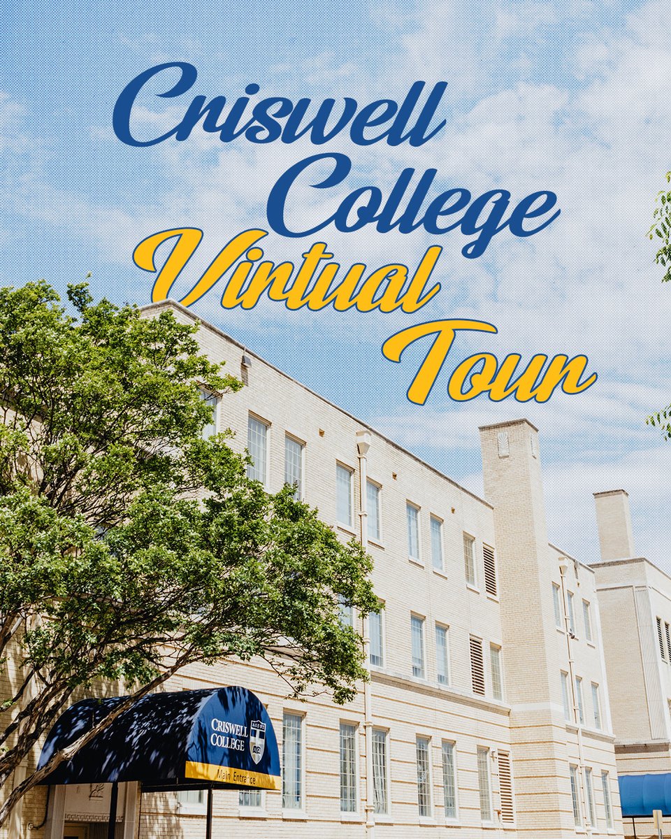 CriswellCollege's tweet photo. Explore Criswell College from anywhere with our new Virtual Campus Tour!
Get a closer look at the spaces where students learn, live, and connect. Discover how Criswell fosters academic excellence and a close-knit community of students, faculty, and staff. https://t.co/8dzKaUNkqr https://t.co/v2oSq0SAUI