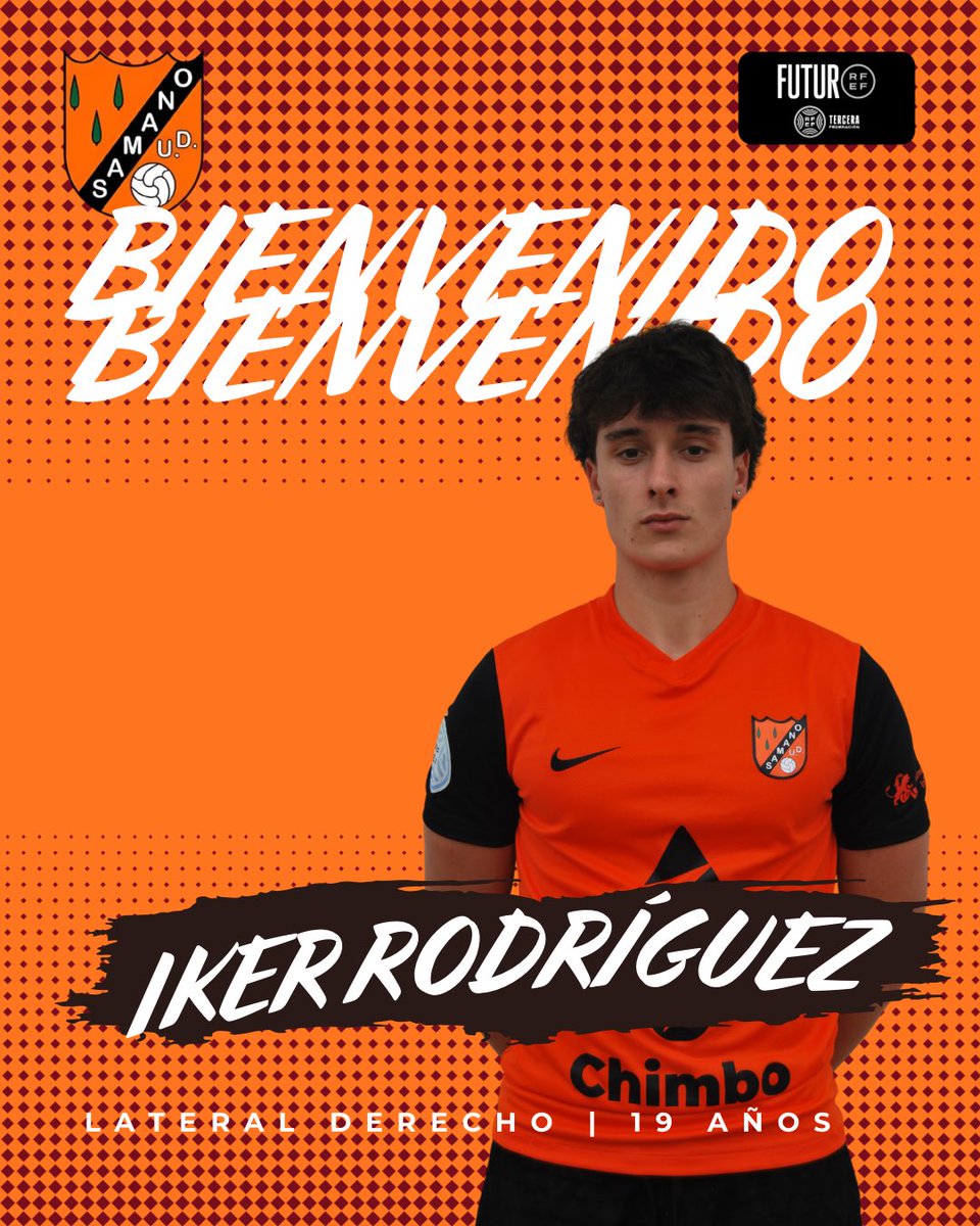 UDSamano's tweet photo. ✍🏼 𝐅𝐈𝐂𝐇𝐀𝐉𝐄 𝟐𝟔/𝟐𝟕

Iker Rodríguez se convierte en nuevo jugador de la UD Sámano 🆕

El lateral derecho de 19 años llega procedente del CD Colindres para reforzar la banda derecha de nuestro equipo 🤩

¡Bienvenido a la manada, Iker!🐺 https://t.co/ZZY583qfda