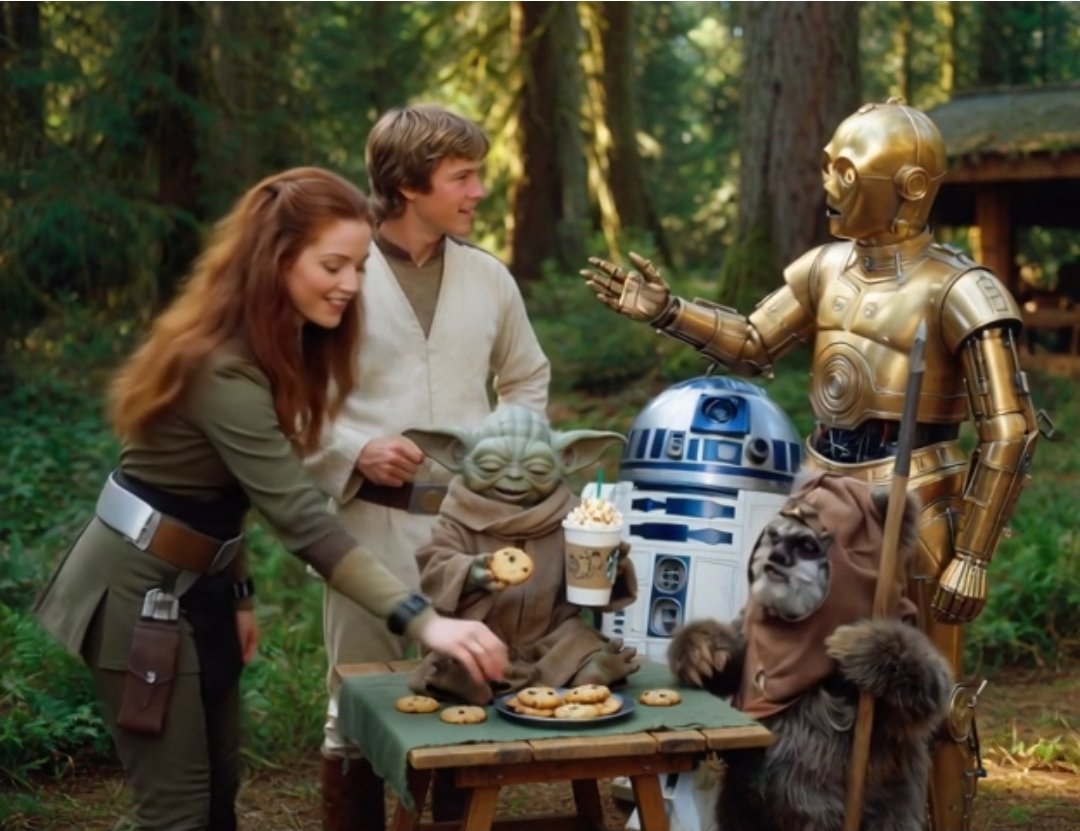 DennisBolle's tweet photo. @MaraJadeSkywalk You're welcome and thank you for all the cookies and coffee โ๏ธ ๐ช
#StarWars #MaraJadeSkywalker #LukeSkywalker #Grogu #Wicket #R2D2 #C3P0 #CookiesAndCoffee
Breaktime ๐ชโ๏ธ https://t.co/Jk94fTFFus
