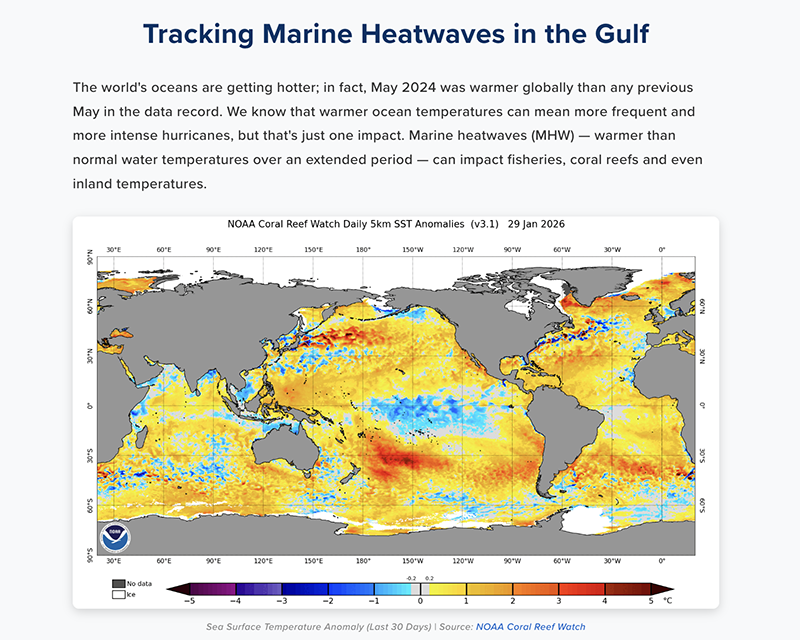 GCOOS1's tweet photo. Learn more about ocean heat tomorrow during the next Gulf Forum webinar! GCOOS Scientific Computing Specialist Xiao Qi's topic will focus on MHW tracking w/interactive tools and AI. 9 a.m. CT/10 ET June 4. Register here: https://t.co/ldv2bMCJWP https://t.co/q0wX5L5X0O