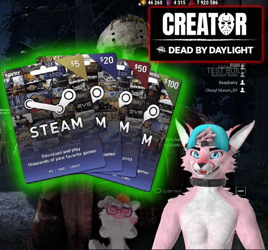 Xanaecor's tweet photo. 🤑 Steam Gift Card Giveaways AGAIN!

🌟 Path to Partner with @KibblesGG!

🔪 Open Dead By Daylight Lobbies

🦊 Watch RIGHT NOW at https://t.co/FCrE3gwIQr https://t.co/IUMm58sqIb