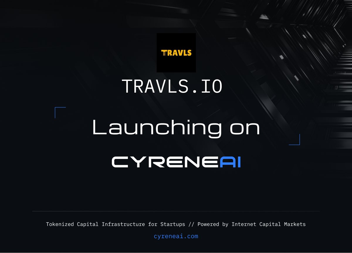 CyreneAI's tweet photo. Crypto has spent years promising real-world utility.

Travel is one of the few places where it actually makes sense.

Today we're launching @TRAVLS, bringing travel bookings and real-world experiences closer to the Web3 economy.

Because the future of crypto isn't just on-chain.
It's what you can do with it.

✈️Launch Stream: 12:30 PM UTC

Join us live and see it in action ↓