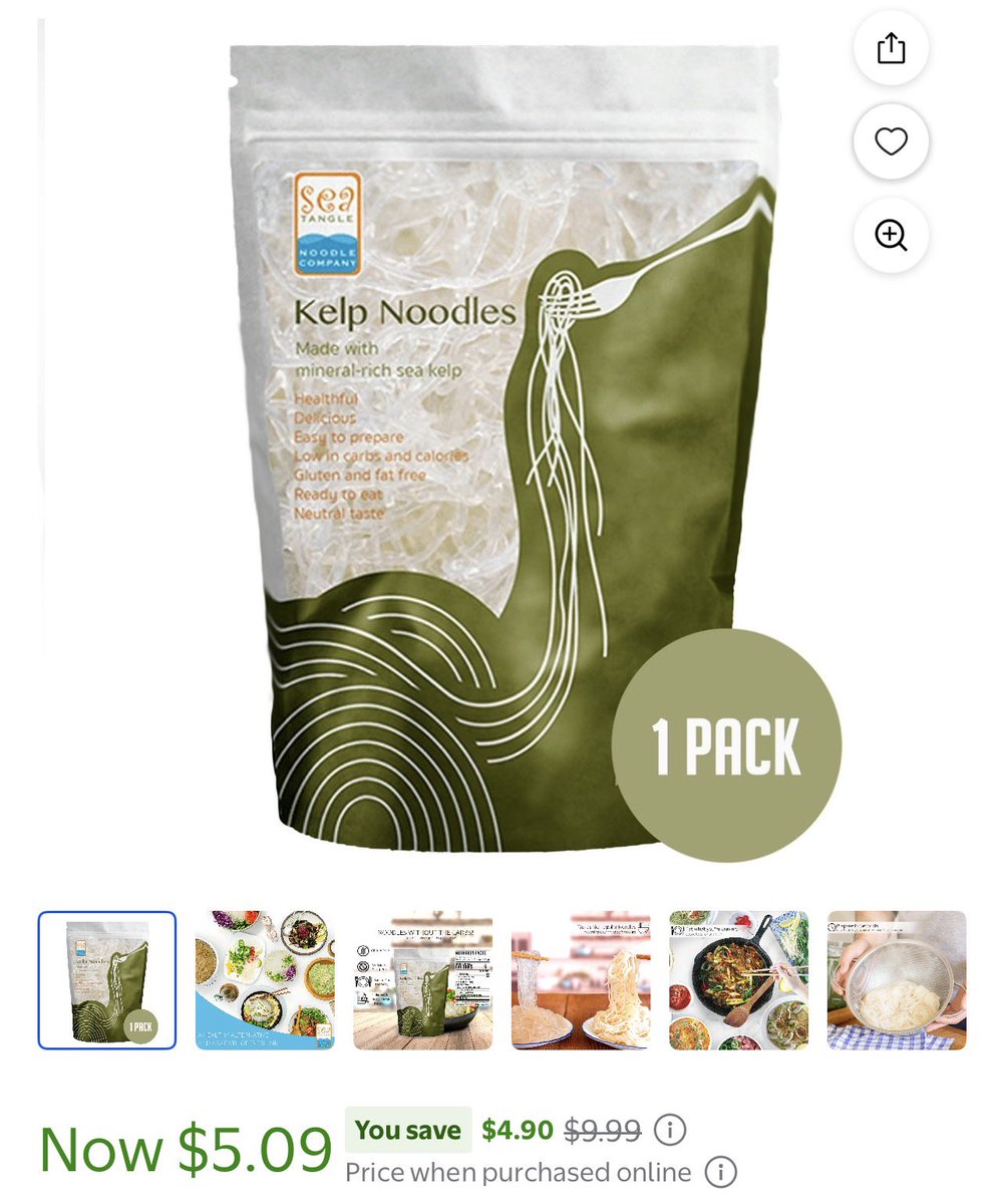 cretinsclone's tweet photo. @ray0808080808 Alternative for anyone who doesn’t like konjac noodles. Kelp noodles are 6cals for 1 and a half cup and have more of a rice noodle texture https://t.co/lWrXSVKAKi