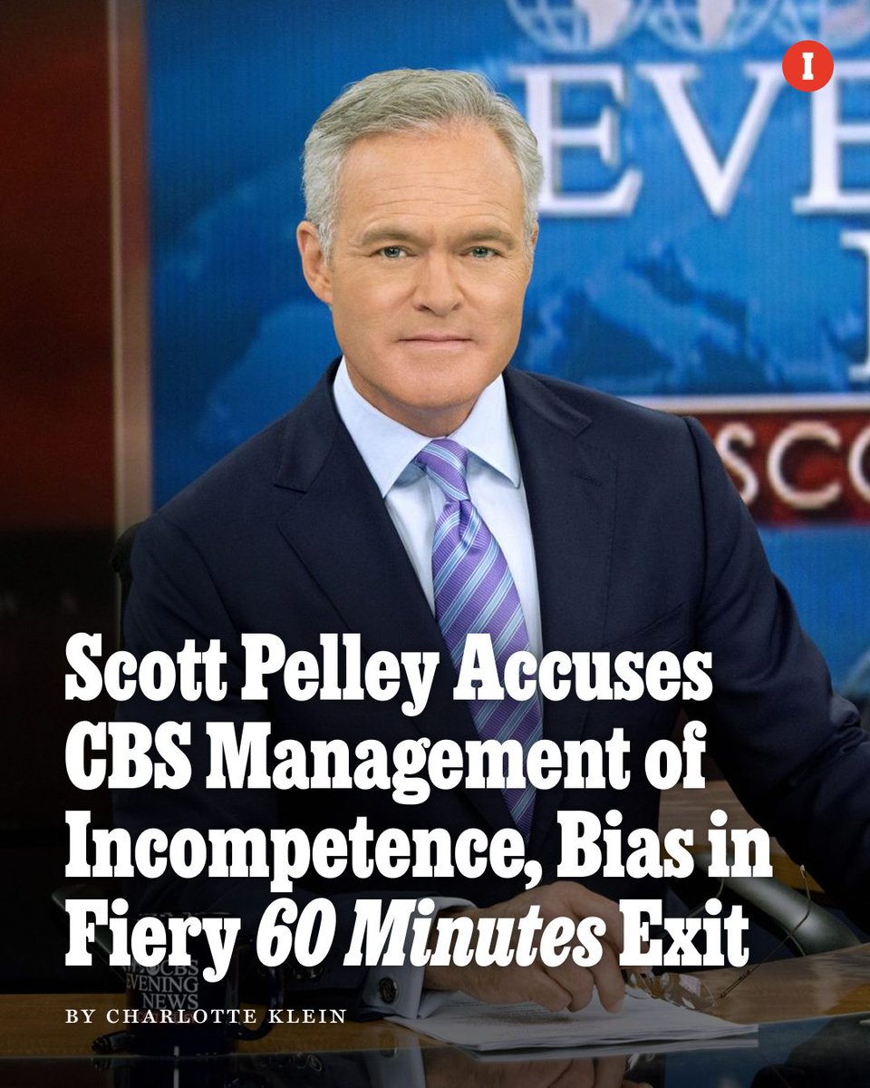 NYMag's tweet photo. Scott Pelley, the longtime ‘60 Minutes’ correspondent, was fired on Tuesday, a day after confronting Nick Bilton, the program’s new leader, in spectacularly aggressive fashion in front of all their colleagues. Pelley met with Bilton and Bari Weiss on Tuesday afternoon, per a source familiar with the matter. In a termination letter to Pelley later that evening, Bilton lamented that Pelley had chosen to “ambush” him with “a performative display of hostility.” He added, “Your antipathy to the future of the show has come through loud and clear.”

Bilton was named executive producer of ‘60 Minutes’ last week, on the same day his predecessor, Tanya Simon, who had been with the program for more than three decades, was fired. Correspondents Cecilia Vega and Sharyn Alfonsi were also fired, as were Draggan Mihailovich, the show’s executive editor, and producers Guy Campanile and Matthew Poelvoy. The staff had taken to calling the culling “Black Thursday.”

Pelley essentially said aloud what many of his colleagues had been thinking following Bilton’s appointment: that he lacks the relevant experience to lead the news network’s crown jewel. Pelley on Monday said that Weiss was “murdering” ‘60 Minutes,’ had made “catastrophic” changes to the ‘CBS Evening News,’ and has “no qualifications for her job.” He told Bilton, who has produced some documentaries, that he was only slightly better: “You have slender qualifications for this job.”

Read the full update: https://t.co/HqJyYjhdgi
