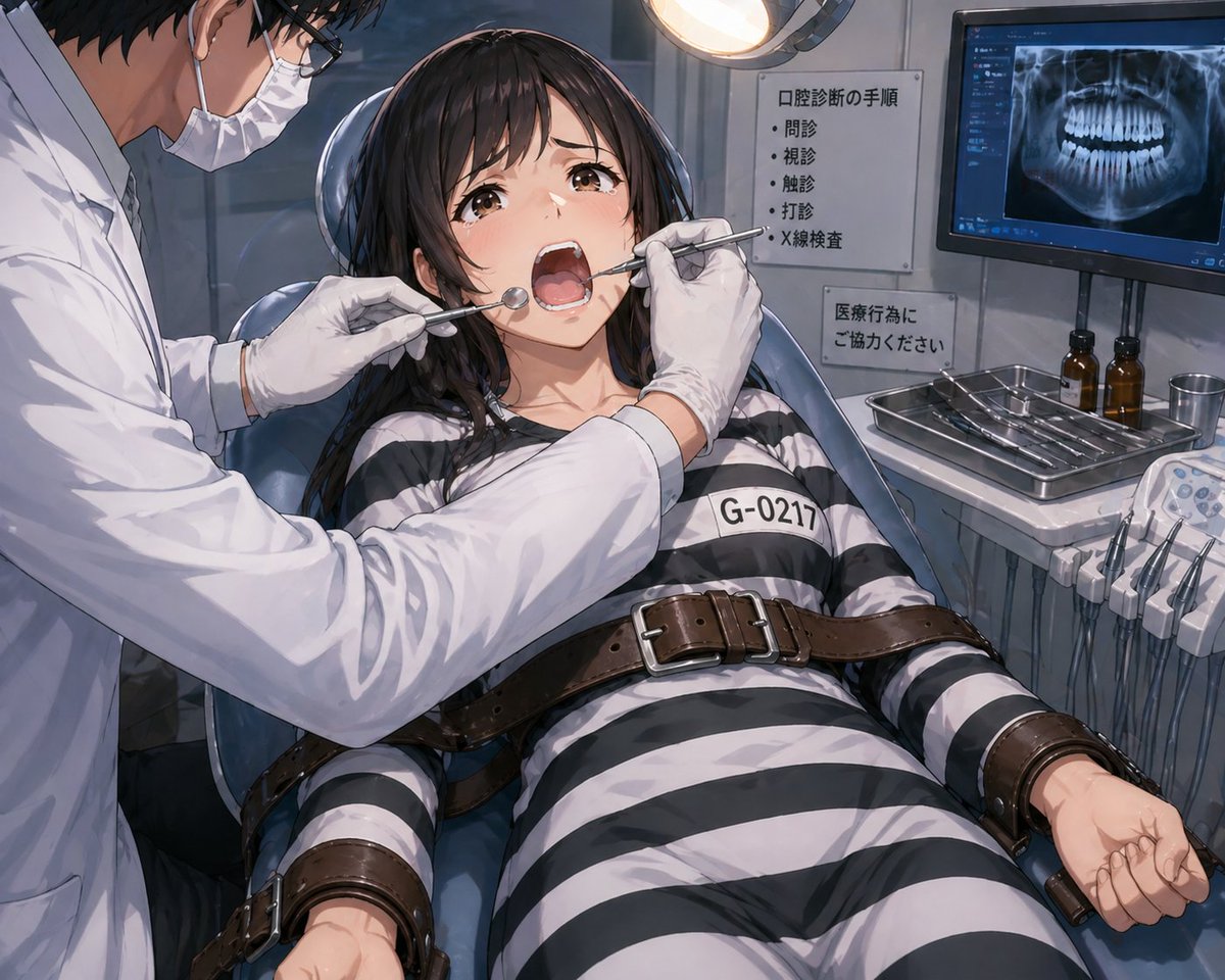 sendaengine's tweet photo. 受刑者も、虫歯にだってなる。
武器になるものが多いので、治療の時は厳重に…… https://t.co/h90K1TAdGc