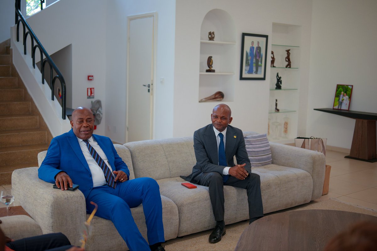 AEMECcg's tweet photo. Ce 03 juin 2026, M. DIBAS-FRANCK, Secrétaire Permanent du Comité Interministériel de l’AEMEC, a pris part à un déjeuner d’échanges à la Résidence de Belgique à Brazzaville, à l’invitation de Son Excellence Mme Emmanuelle Plissart-de Foy, Ambassadrice de Belgique au  Congo. https://t.co/q7gbVh0FKY