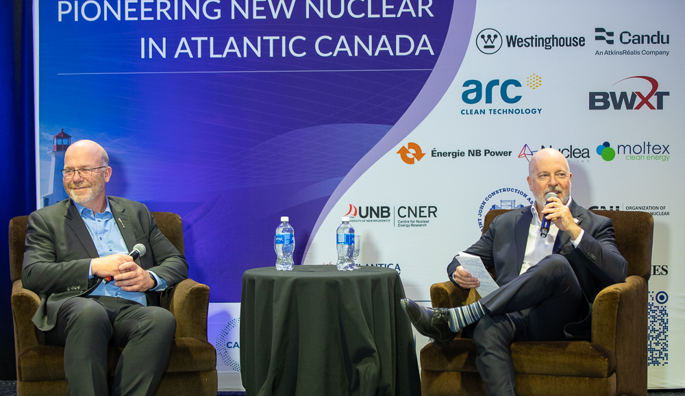 WECNuclearCA's tweet photo. ⚡ Ontario is showing what long-term nuclear energy can look like in Canada.

With a portfolio spanning products, services and technologies — from long-term operation solutions to advanced reactors — Westinghouse is ready to support reliable energy and regional partnerships across Ontario, New Brunswick and Atlantic provinces.

At @SmrForum's Pioneering New Nuclear in Atlantic Canada event, John Gorman, President of Westinghouse Canada, discussed nuclear as a long-term strategic asset, Ontario’s leadership and how collaboration can turn opportunity into action.