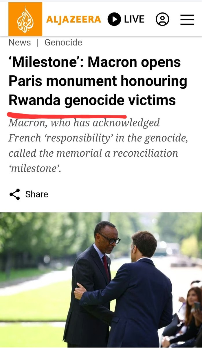 FelixMugenzi's tweet photo. The event was about the "Inauguration of the memorial honoring the victims of the Genocide against the Tutsi.

But the entire Western Media decided not to use the correct terminology, which is Genocide against the Tutsi.

Why is Western media stuck on denialism?

The Establishment legacy media in the Collective West are stuck on their denialist memes and find it impossible to depart from them.

By replacing the specific identity of the targeted victims with a generic geography, "Rwandan genocide," these outlets dilute historical clarity.