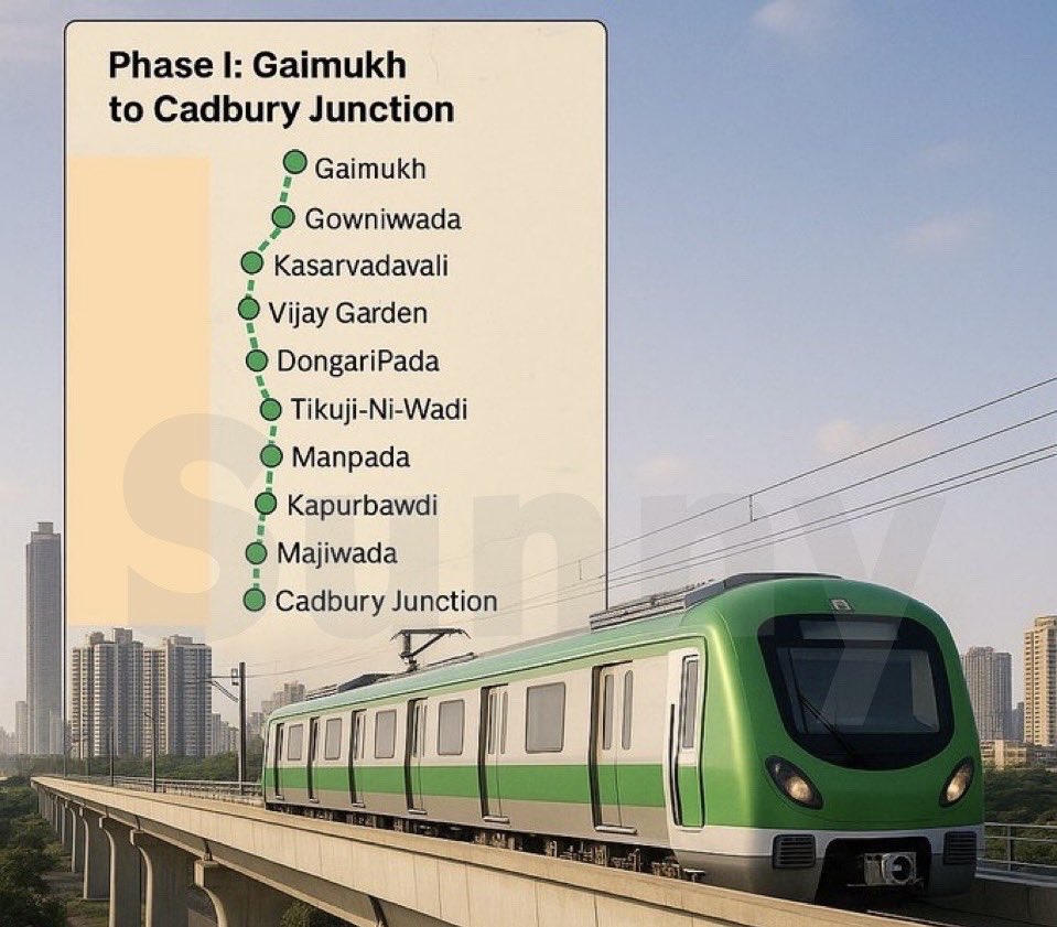 Sunny29223375's tweet photo. Mumbai Metro Line 4 &amp; 4A Update :

• Finally, Mumbai Metro Line 4 &amp; 4A has received RDSO certification for Phase - I (Gaimukh - Cadbury Junction)

• Operations are likely to begin by the end of this year, subject to completion of the remaining works and CMRS approval https://t.co/k6Uqg8RJvD