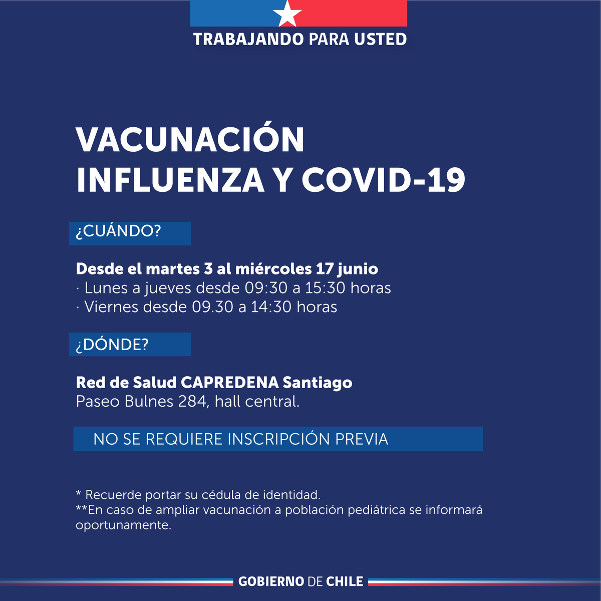 capredena's tweet photo. 💉😷 Estimados usuarios: Está disponible en el @redsaludcapredena Santiago vacuna para Influenza y Covid 19. No hay requisito de inscripción. Acércate con tu cédula de identidad y solicita tu vacuna. Ser del #TeamCuidarnos es protegernos entre todos 🩵 https://t.co/htSQzMuvGs
