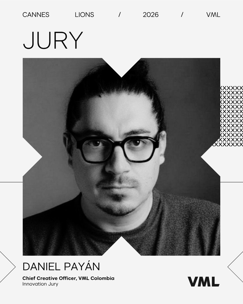 vml_global's tweet photo. Daniel Payán, CCO of VML Colombia, sees AI as a creative catalyst—powerful &amp; transformative, yet not without risks. 

As a @Cannes_Lions juror, he’s championing ideas that balance innovation with humanity. 

Learn more on Daniel’s groundbreaking approach: https://t.co/ZtHAzXdjqn https://t.co/Np2omigQox