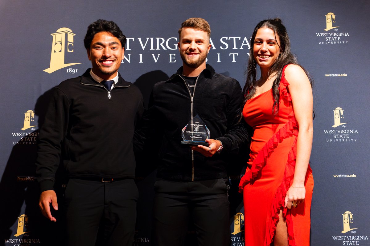 wvsuathletics's tweet photo. 🐝| The 2026 Cal Bailey Career Achievement Award goes to Axel Dormann! Axel spent four years as a Yellow Jacket with Men's Tennis, and was a major part of the programs win column trending upward in his time at WVSU.

#GoState #StingerAwards https://t.co/ZE20AQ2xt0