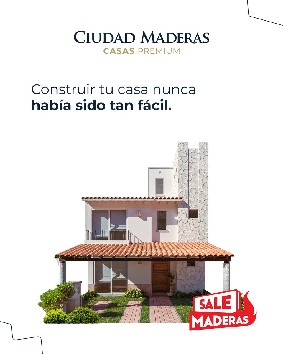 cd_maderas's tweet photo. Haz realidad tu casa en el Sale Maderas. 🏡✨
Invierte, construye y aprovecha beneficios increíbles por tiempo limitado. 🔥
📞 800 341 1008 | 🌐 https://t.co/B6UUKwVo3Y https://t.co/1SQ8G0v72v