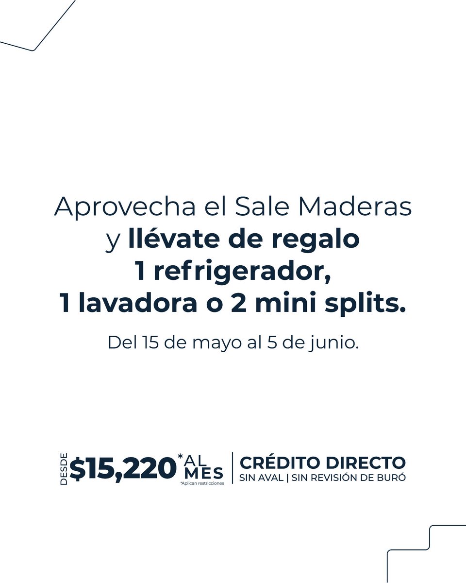 cd_maderas's tweet photo. Haz realidad tu casa en el Sale Maderas. 🏡✨
Invierte, construye y aprovecha beneficios increíbles por tiempo limitado. 🔥
📞 800 341 1008 | 🌐 https://t.co/B6UUKwVo3Y https://t.co/1SQ8G0v72v