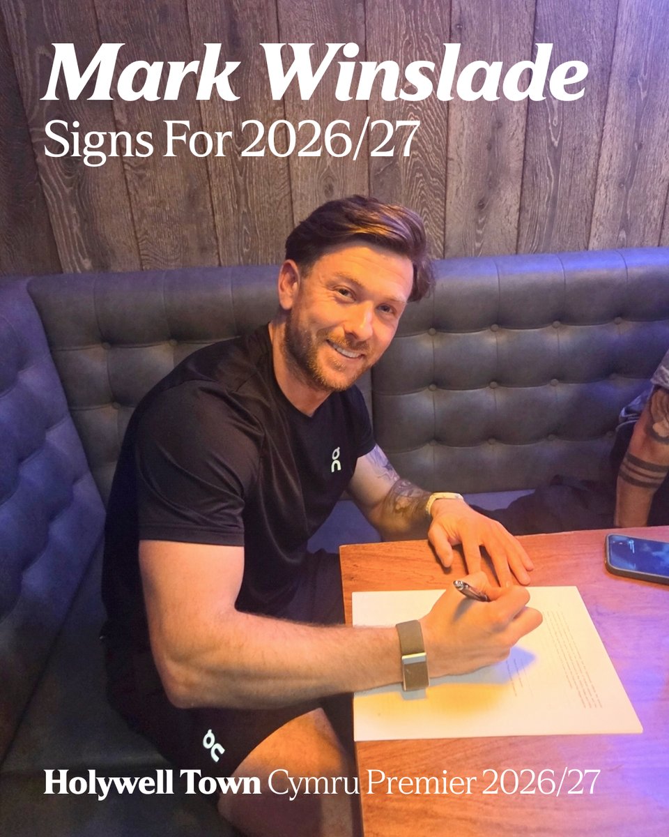 HolywellTownFC's tweet photo. Great news as striker Mark Winslade has signed on for the new season in the Cymru Premier.

Nice one Wins! https://t.co/k3eFUX8qNB