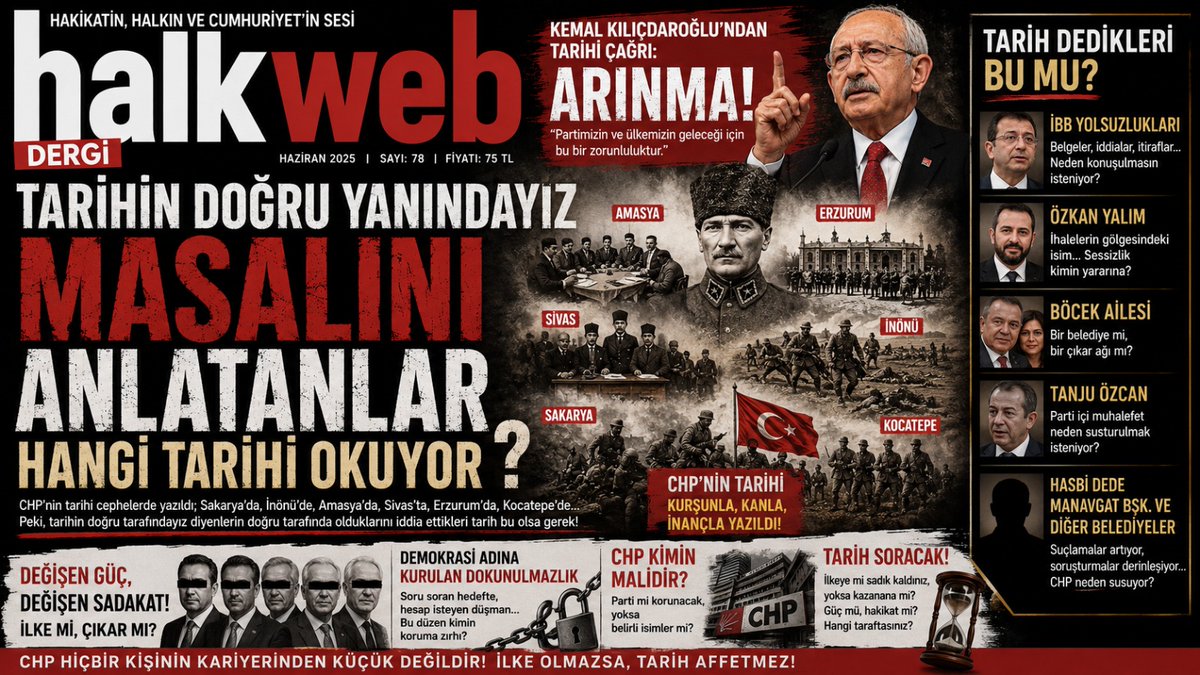 Halkweb's tweet photo. TARİHİN DOĞRU TARAFI MASALI

✒️✒️ Çetin Süngü @ctnsng yazdı...

Bu partinin tarihi Amasya’da yazıldı.

Erzurum’da yazıldı.

Sivas’ta yazıldı.

Birinci İnönü’de yazıldı.

Sakarya’da yazıldı.

Kocatepe’de yazıldı. 👇👇👇
 https://t.co/x4QIDtbfXV @Halkweb aracılığıyla https://t.co/I2KfHtEmlp