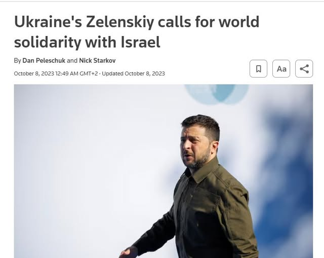 LBirkelund's tweet photo. Zelensky mener at Israel er en mønsterstat som fortjener all mulig støtte og han ønsker å gjøre Ukraina til et Israel i Europa. @Regjeringen og @Stortinget  må være enige siden de mottar ham på rød løper og til stående applaus.  
https://t.co/4NHQQMgcWL https://t.co/TUvOfje1OO