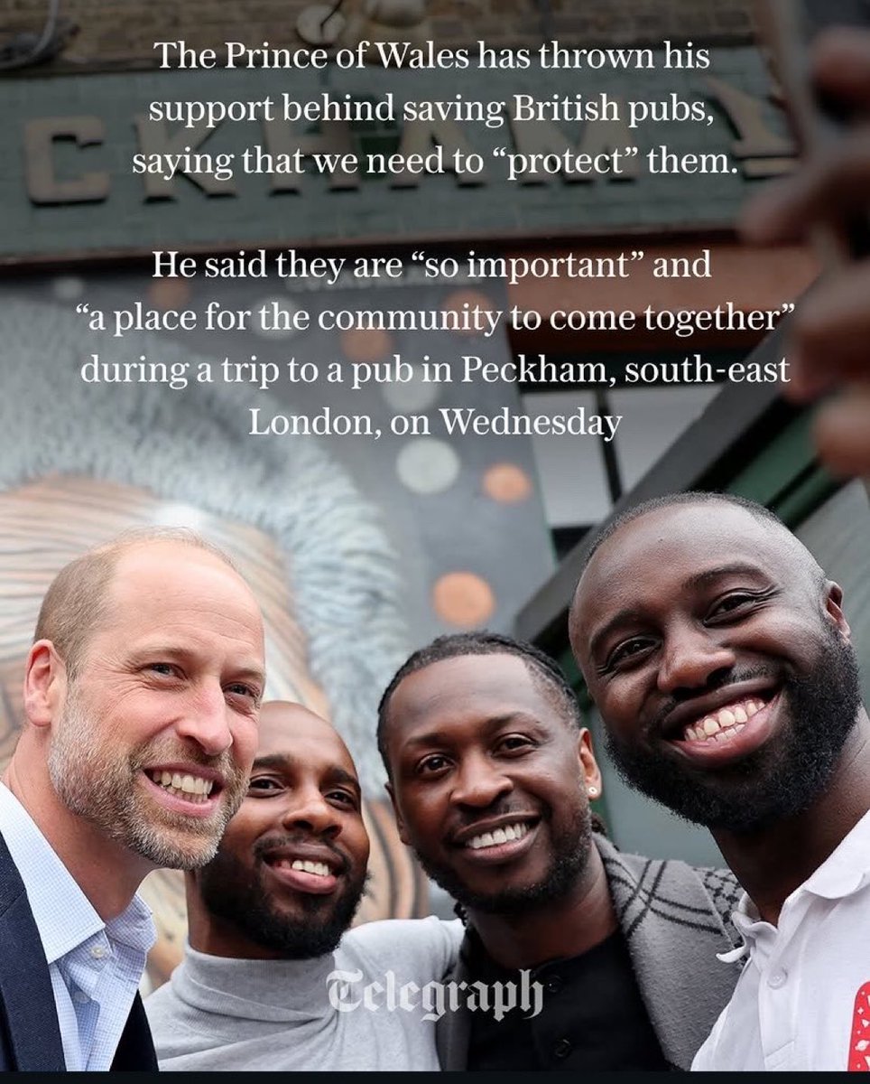 HRHCatherine's tweet photo. Prince William is talking to you @RachelReevesMP. Thanks to your business raids three pubs a day are closing. The hearts of our communities are disappearing. https://t.co/p0Wy3tJ5Rm