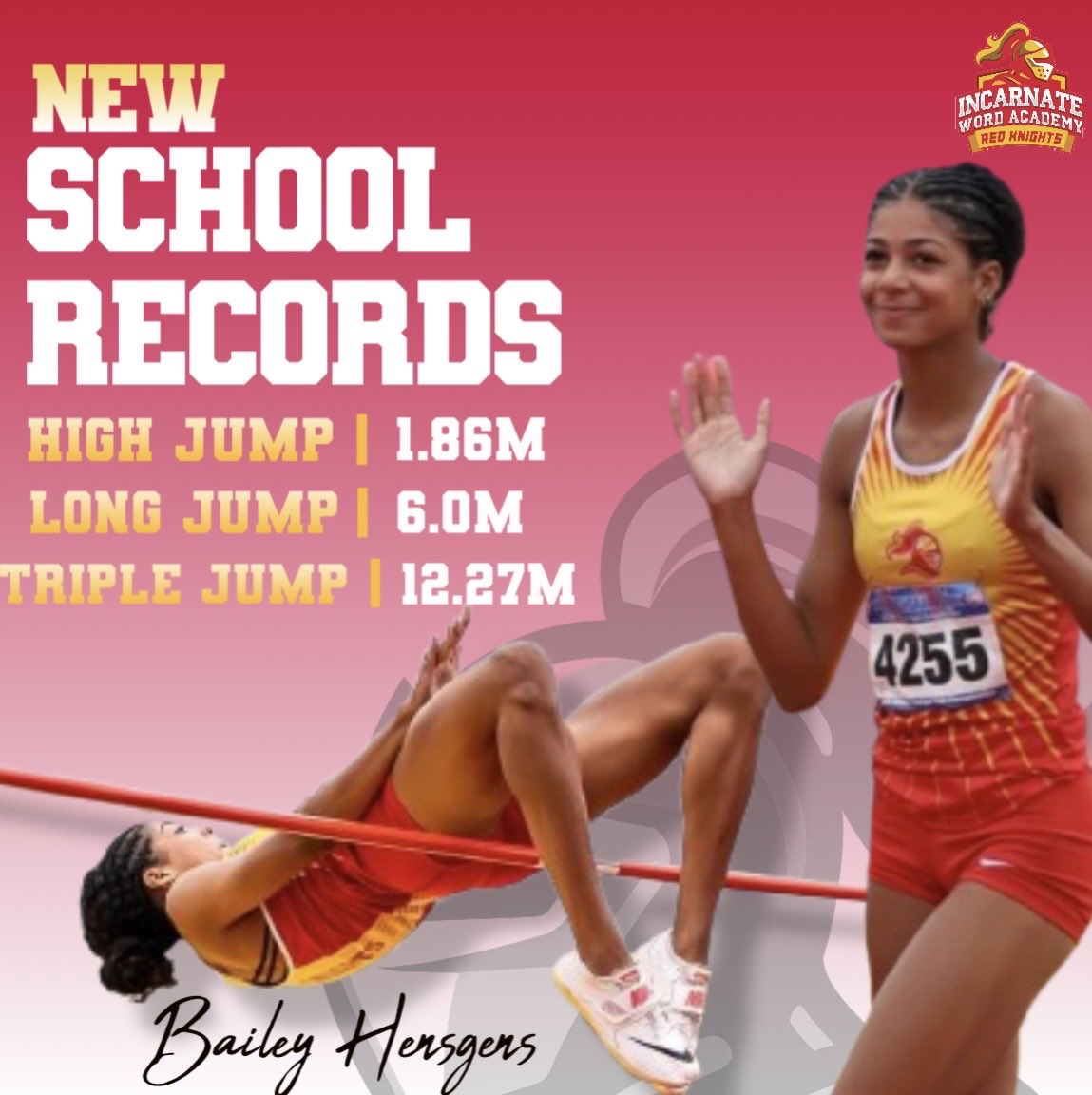 iwa_track's tweet photo. 2026 Season was for the Record book...5 School Records broken! ❤️💛 Bailey broke her records in all 3 jumps &amp; Ava broke her own 400m record. Bailey also broke the record set in 2022 in the 200m. 💪 #iwatf26 #recordbooks #WeStayFED https://t.co/cpA16IFXlx