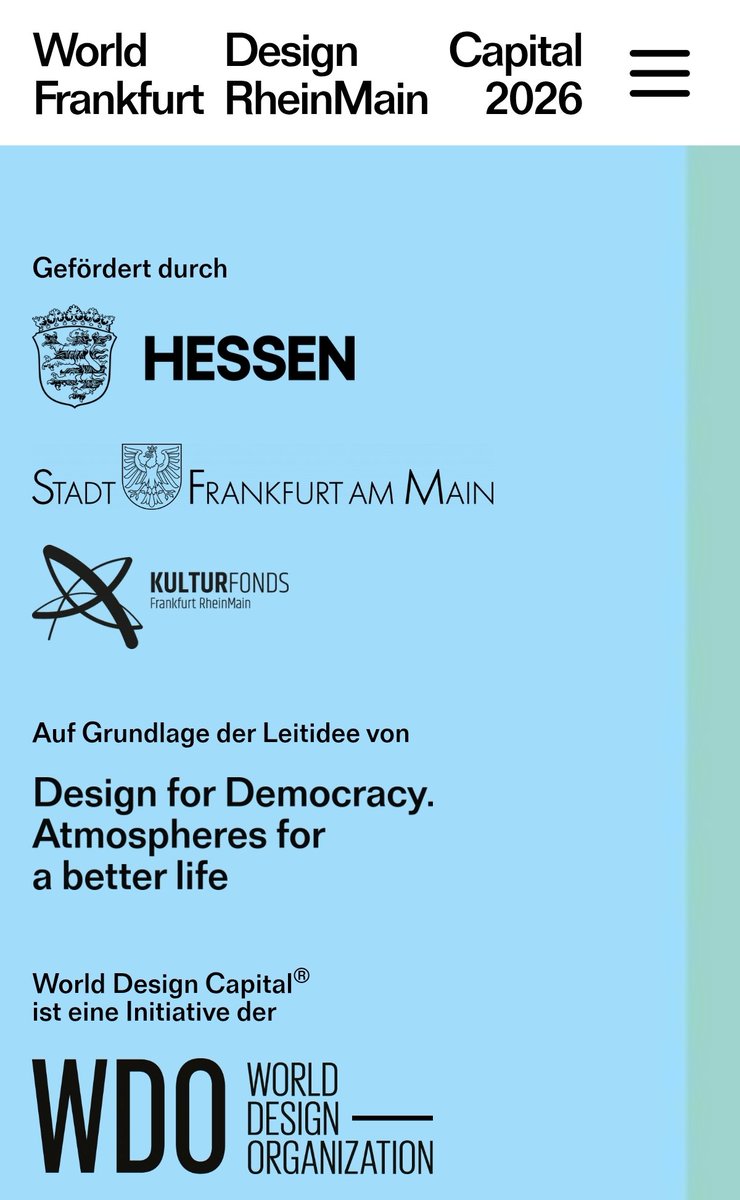 VertiIntro's tweet photo. @Lilellica @verdi_Jugend @IGMetall @dgb_news Auch die Stadt Frankfurt selbst und das Land Hessen bewerben (und finanzieren) indirekt über die "World Design Capital" das Open Air, interessanterweise ohne Dahabflex 🤔 https://t.co/jCPjtvHFFs