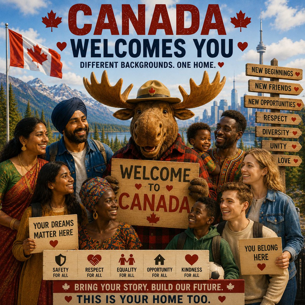CanadianGirlRM's tweet photo. Before I start my rant, I will say this. Most Americans are good people. My comments are directed to the 30% of you sick fucks that worship that rotting hunk of flesh in the WH and to the racist, bigoted so called Canadians responding to my posts about Canada, you don't represent Canada. Move south. We will never be the 51st State. We have nothing in common with the US, we are what they used to be, a beacon of hope and the belief you can have a better life here in Canada. I don't agree with everything Trudeau did, yes we brought in more immigrants than we had the infrastructure to support, but its not their fault and they don't deserve to be treated like garbage. They are real people, with real feelings, feelings that hurt just like yours and mine. You don't even have to be an immigrant to know what discrimination is. Just be old, fat, ugly, disabled, poor, or disadvantaged and you know what it feels like to have the door slammed in your face. There for the grace of God go you. Anyone of us can end up there. We all need to be kinder to each other and we will all be happier and better off too!