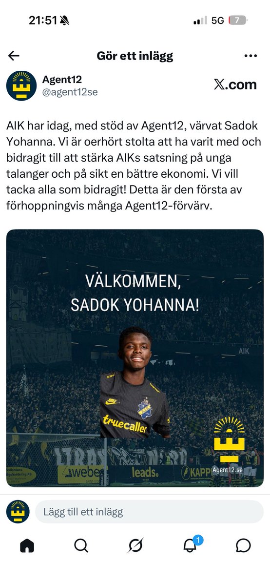agent12se's tweet photo. Inte ens ett år sedan. Rätt OK utveckling får man ändå säga 🖤💛. https://t.co/JWZcR0I63Z
