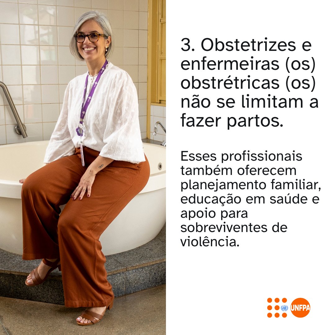 unfpabrasil's tweet photo. Você sabe o que um(a) #obstetriz ou enfermeira(o) obstétrica(o) faz?  De oferecer cuidados em situações de crise a apoiar sobreviventes de violência e prestar 90% dos serviços essenciais de saúde reprodutiva - esses profissionais podem salvar 4,3 milhões de vidas por ano. https://t.co/fTQdRsFctd