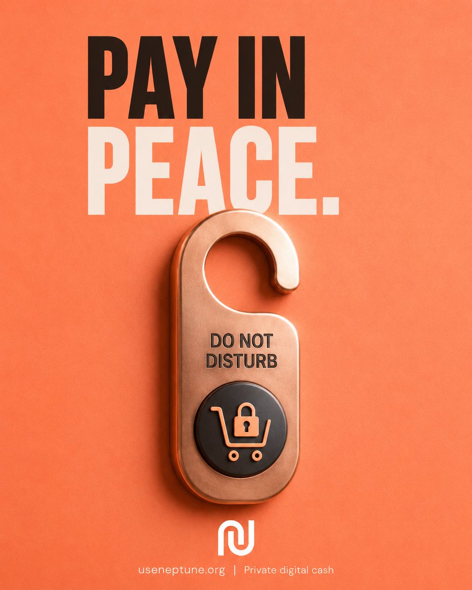 CodewordNeptune's tweet photo. Every public crypto transaction leaves a clue.

Coffee at 8:12. Rent on the 1st. Salary on Friday. Donations. Clients. Friends. Patterns.

#Bitcoin and #Ethereum showed crypto can work. Neptune Cash shows it can stay private.

Pay in peace.
https://t.co/ODhCRUxtGh https://t.co/QkH3nfoC83